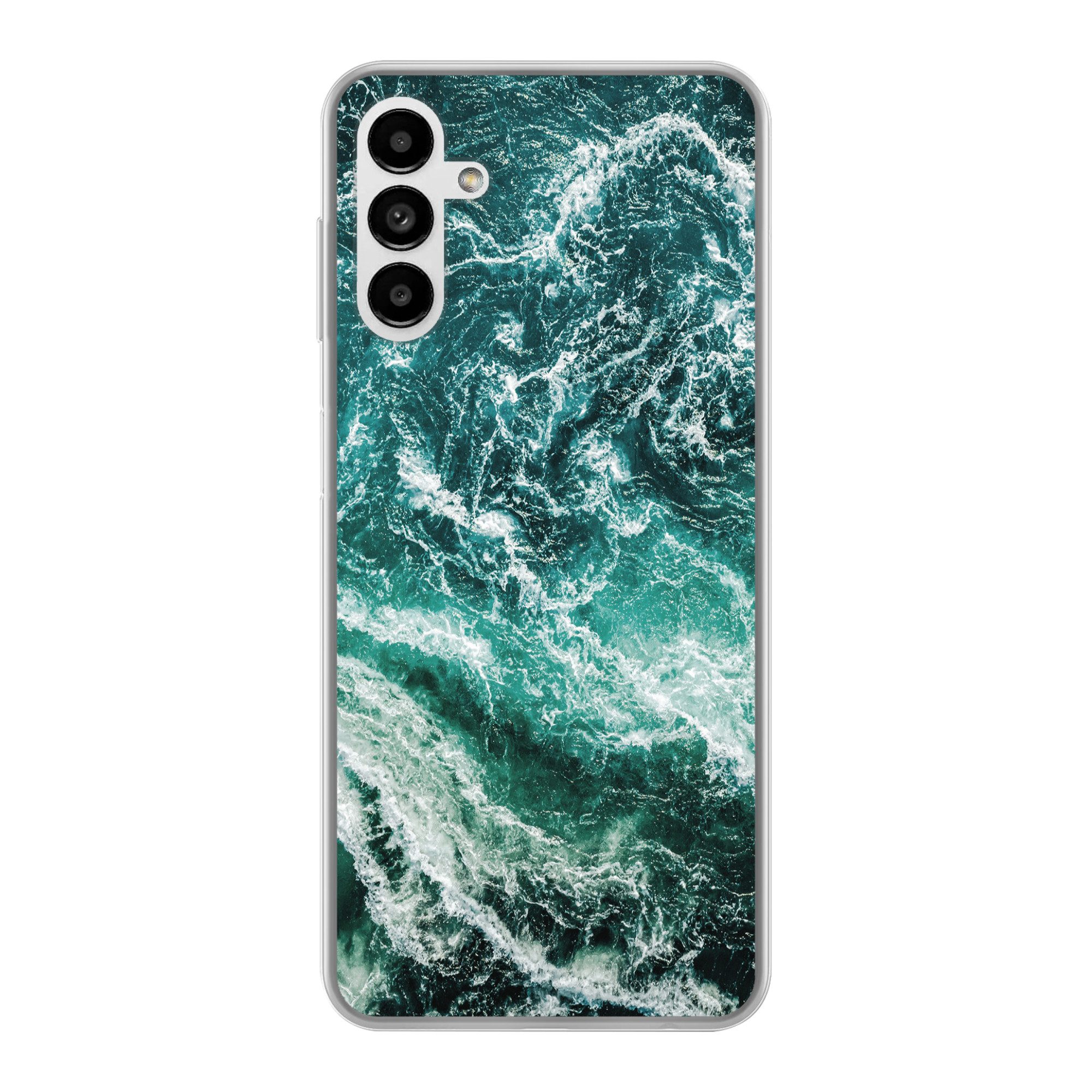 MuchoWow Handyhülle für Samsung Galaxy A04s Marmor - Gemustert - Natursteine, Handy Case, Silikon, Bumper Case Dünn