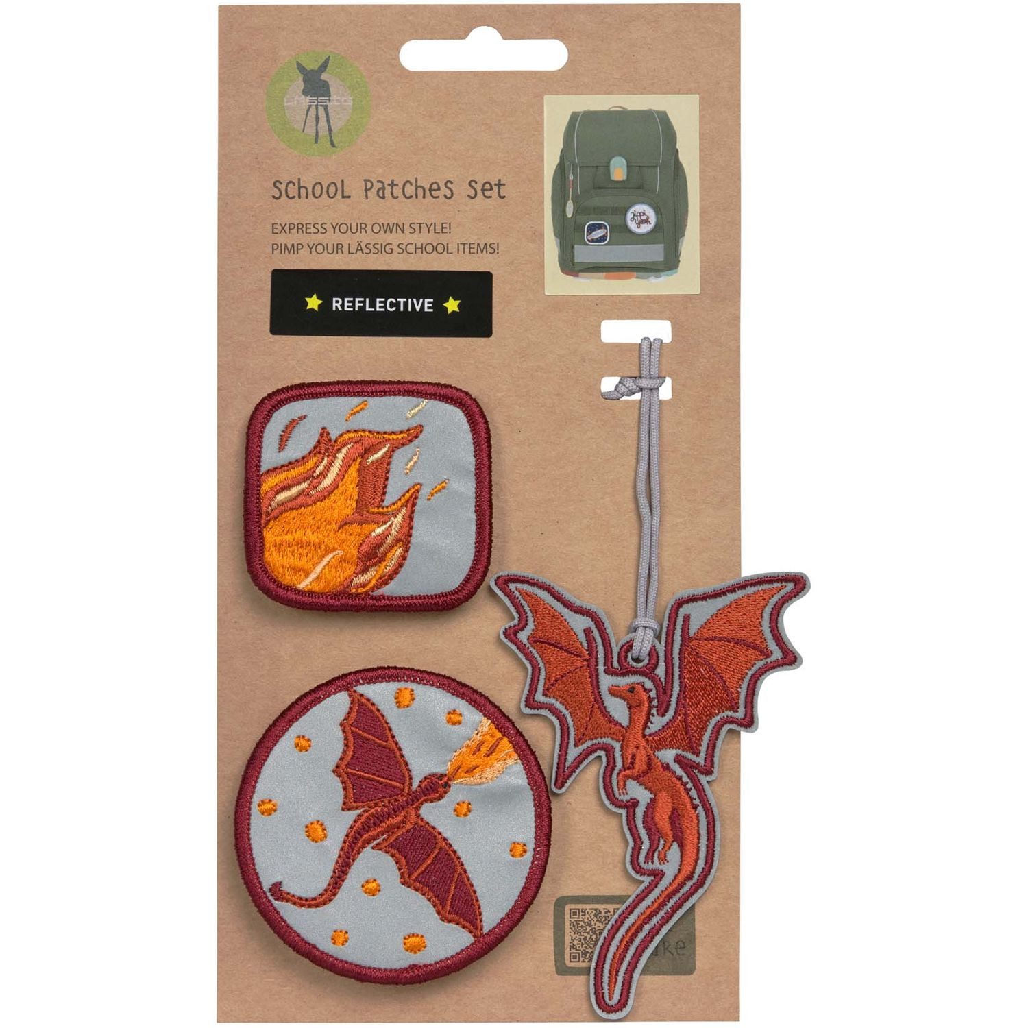 LÄSSIG Наклейка School Patches Set 3-tlg. Dragon
