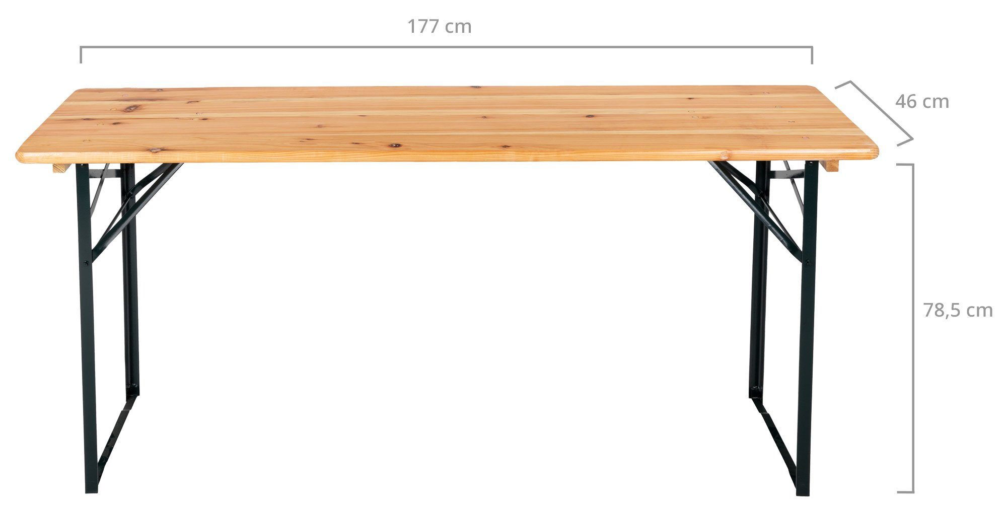 Stagecaptain Gartentisch "Hirschgarten" Bierzelttisch 177 cm (1-St), ebenso kann auch als Esstisch, Campingtisch, Klapptisch dienen