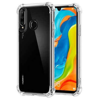 CoolGadget Handyhülle Anti Shock Rugged Case für Huawei P30 Lite 6,2 Zoll, Slim Cover mit Kantenschutz Schutzhülle für P30 Lite Hülle Transparent