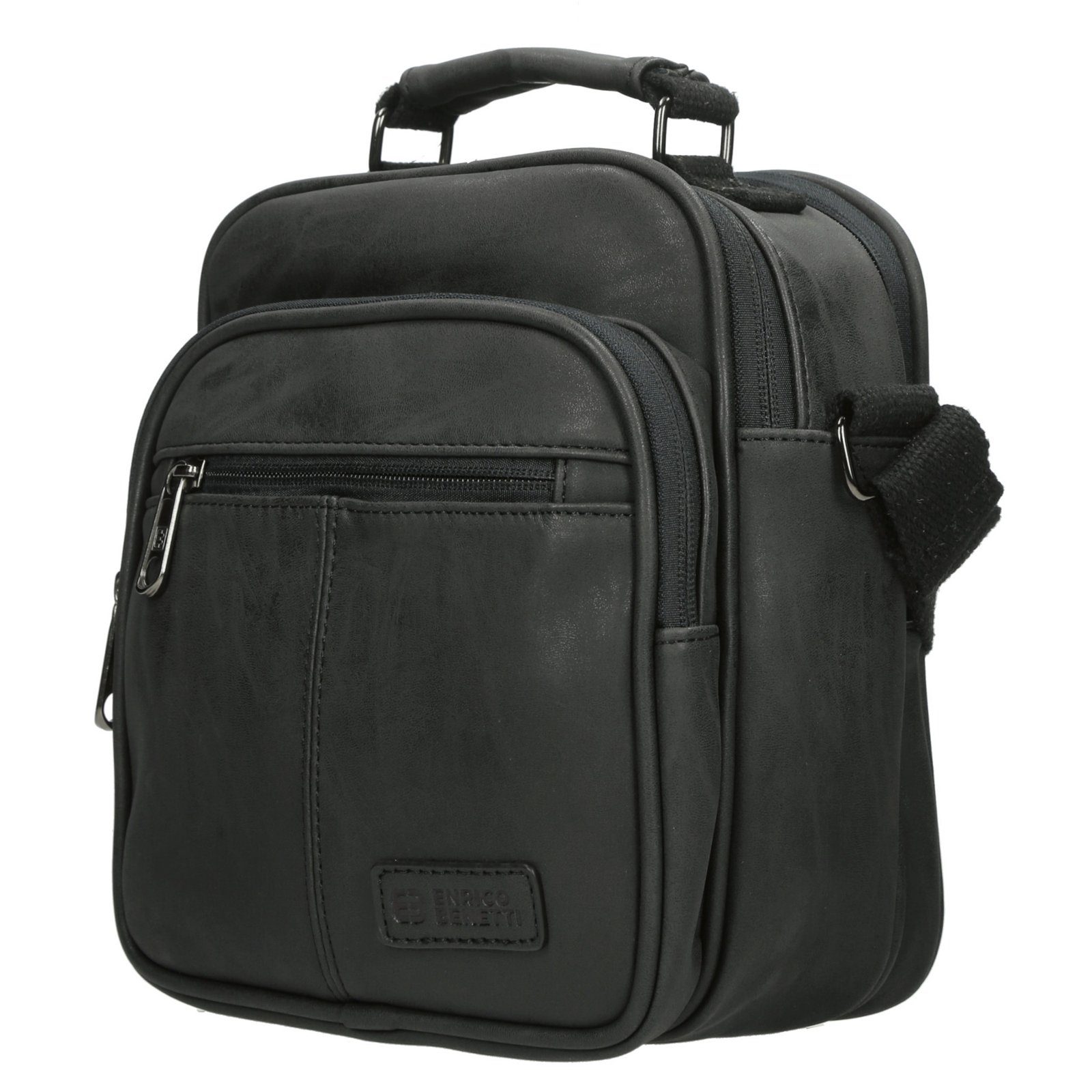Enrico Benetti Flugumhänger Fliegertasche Schwarz Kunstleder (Stück, 1-tlg., 1 Tasche), Reportertasche Arbeitstasche