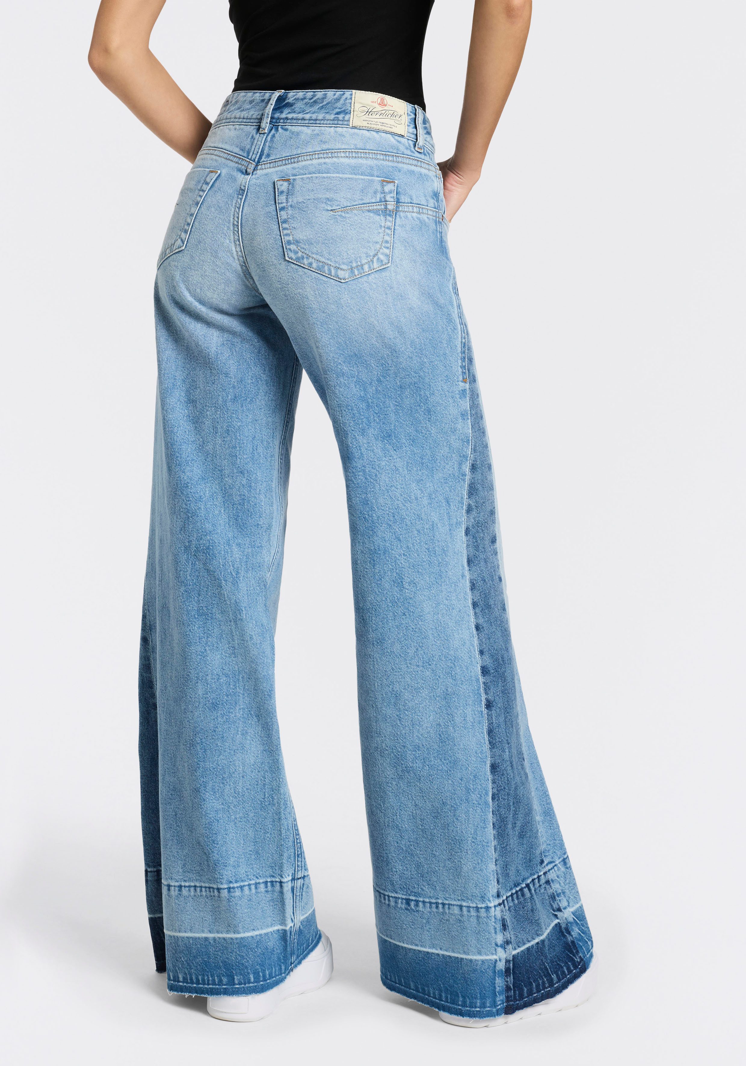 Herrlicher 5-Pocket-Jeans Edith Denim im Flared Fit, mit Denim-Einsatz