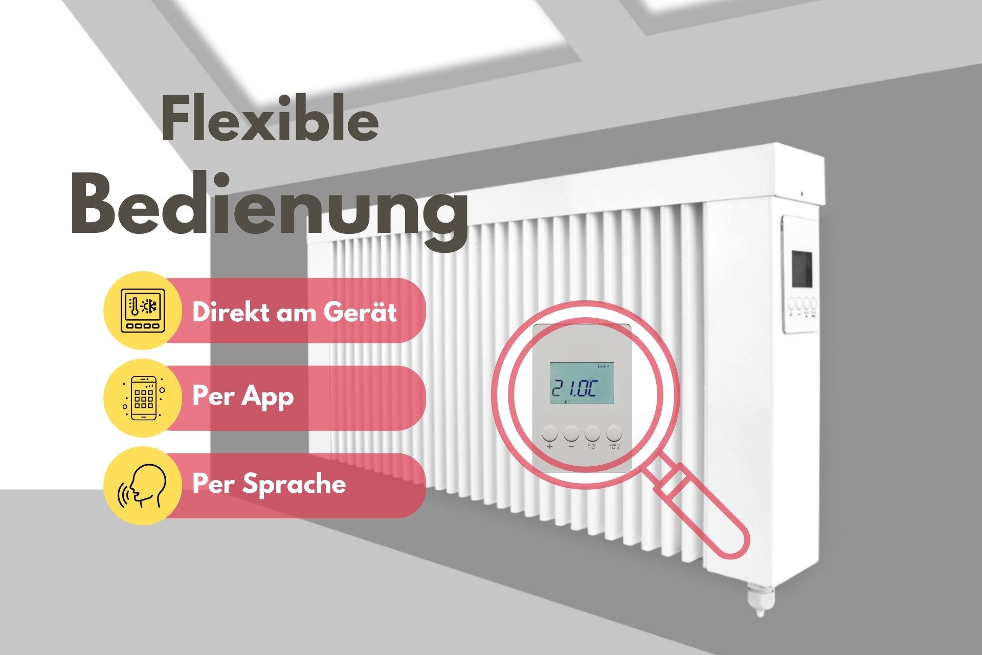 eVARMO Elektro-Heizkörper areo smart base, Digitales günstig online kaufen
