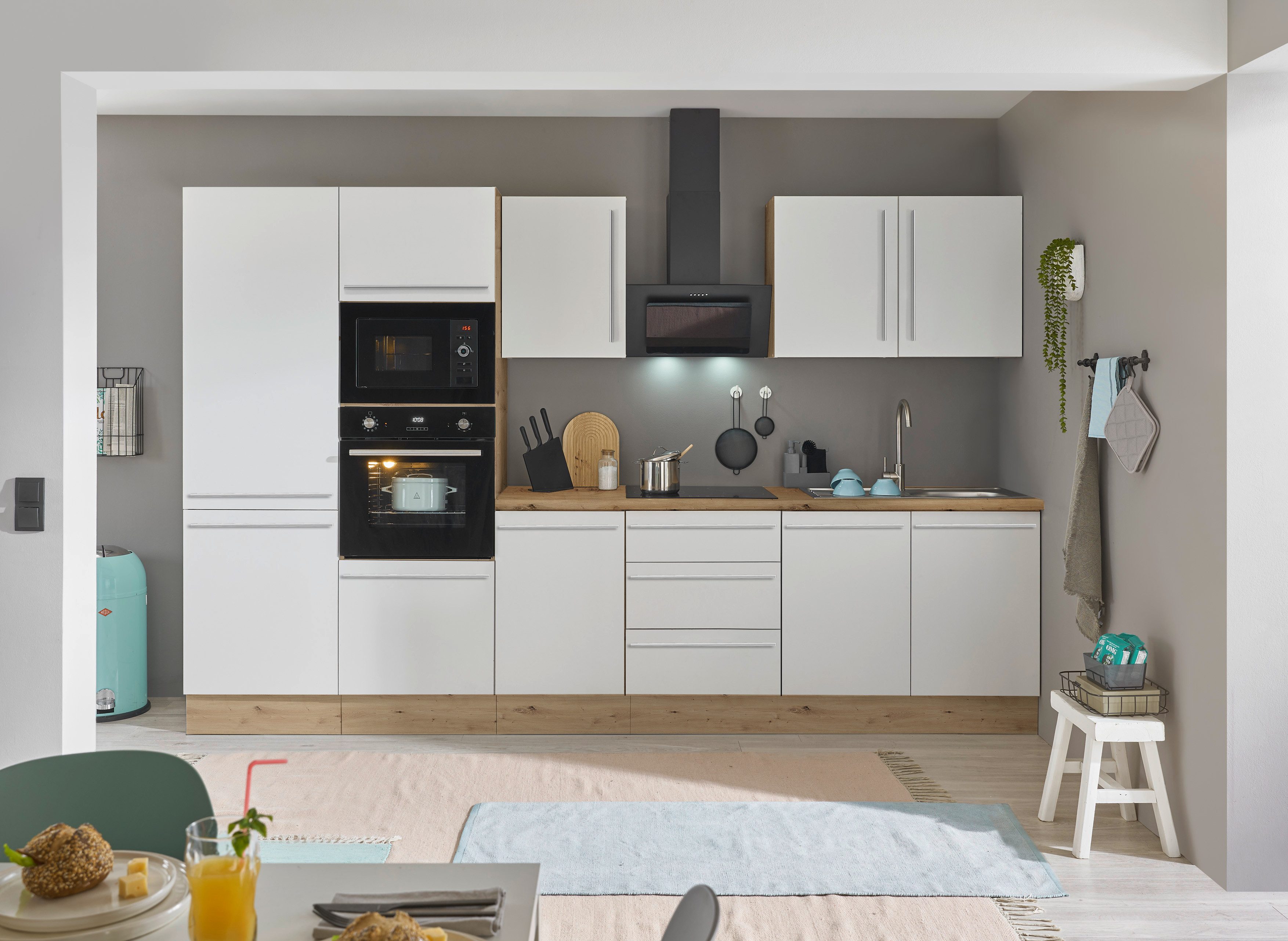 KOCHSTATION Küchenzeile Florida, Breite 330 cm, wahlweise mit E-Geräten,Sof günstig online kaufen