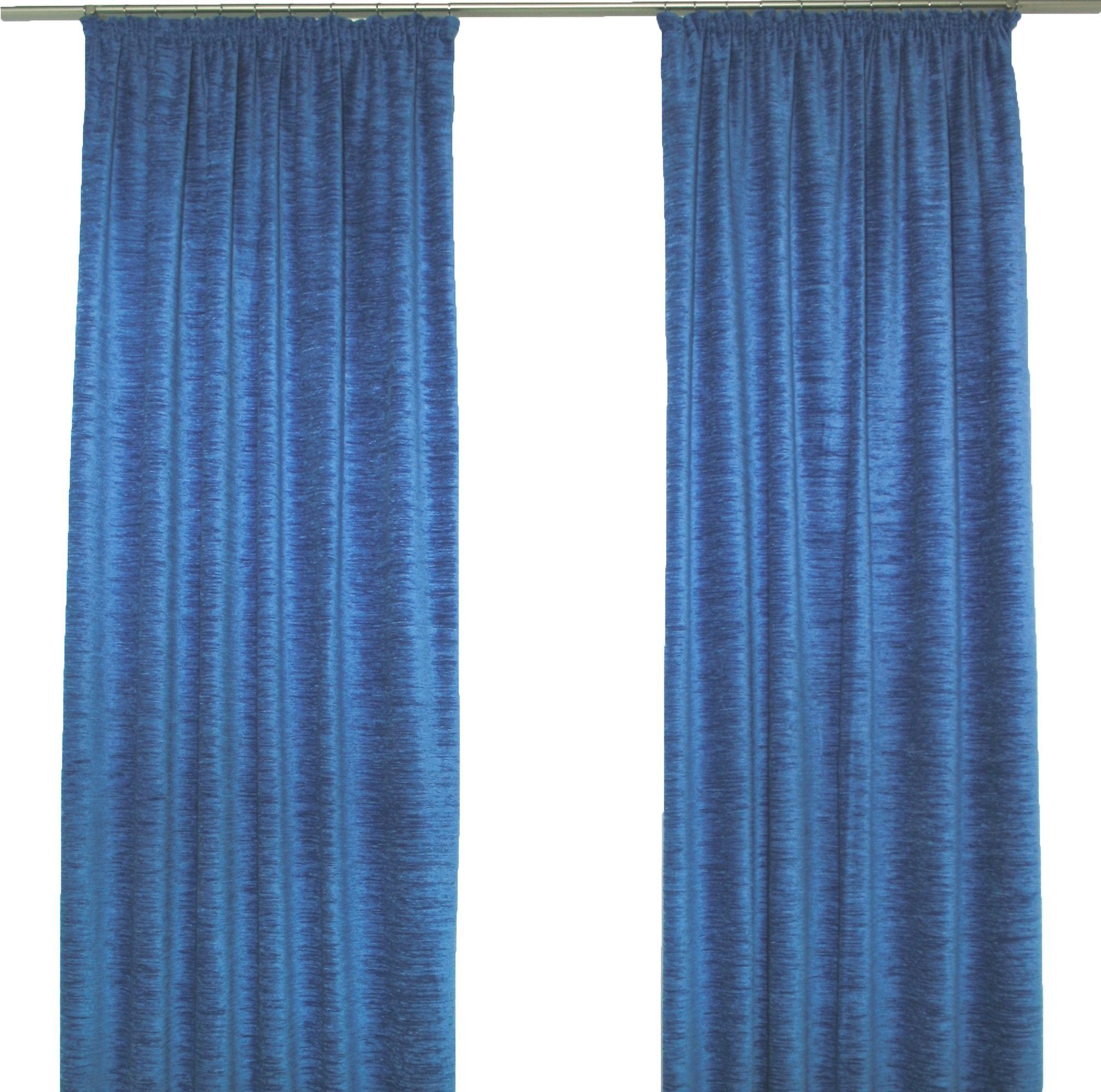 Wirth, blickdicht, Kräuselband Chenille B-Holmsund, royalblau Vorhang (1 St),