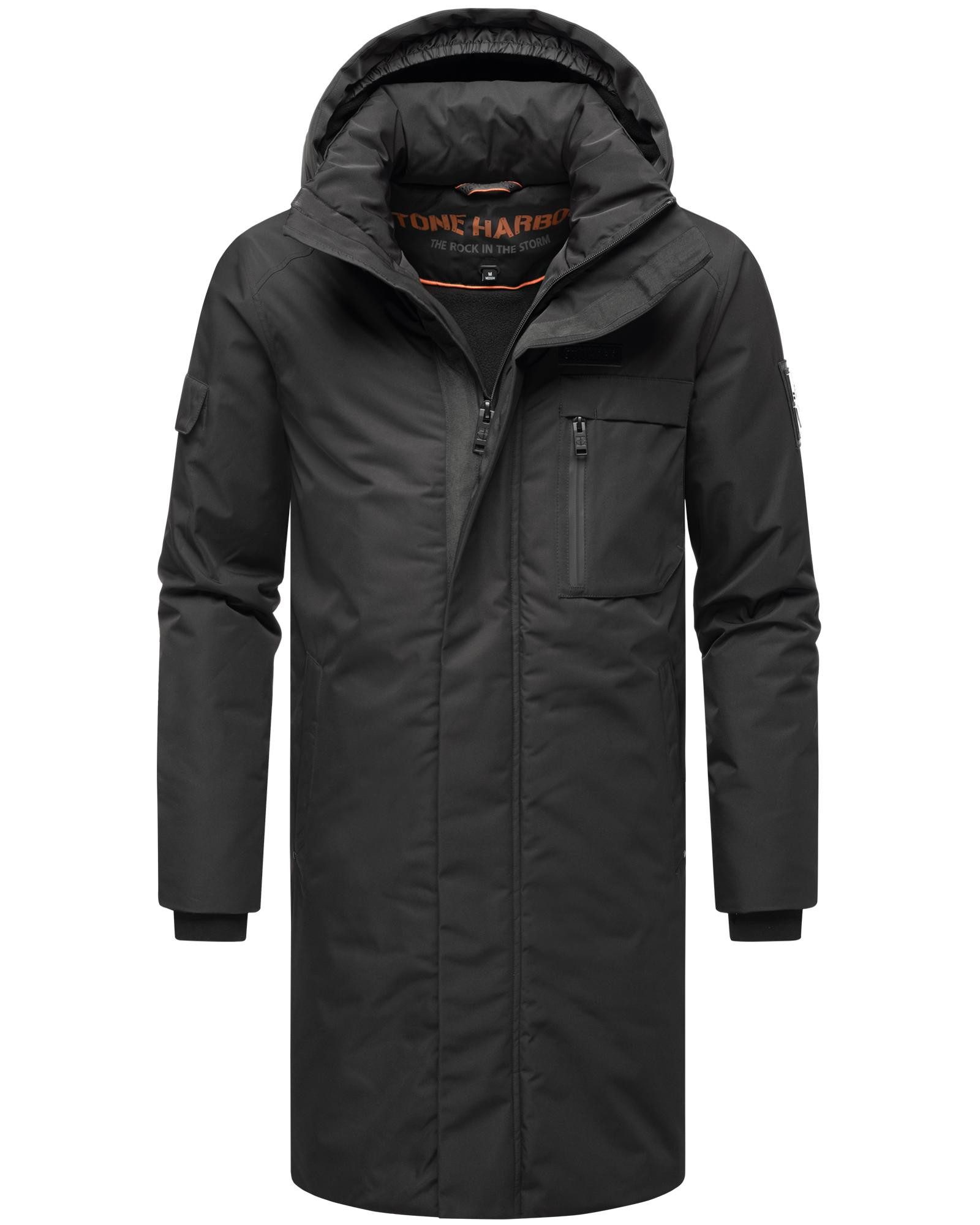 Stone Harbour Regenmantel Xandroo XX Langer Herren Wintermantel mit Kapuze