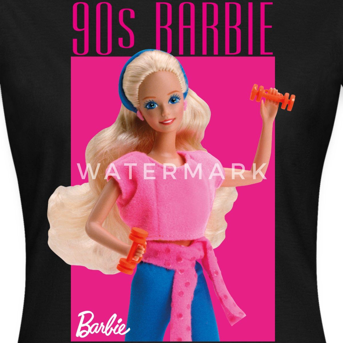 Spreadshirt T-Shirt Barbie Porträt Charakter 90er günstig online kaufen