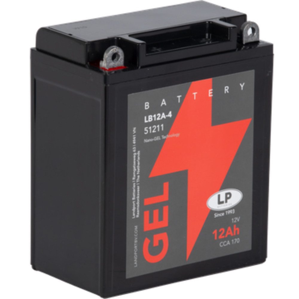 Batterie 12V 12Ah für Motorrad Startbatterie MG LB12A-4 Bleiakkus