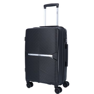 TheTrueC Koffer TheTrueC 4-Rad Trolley Set S/M/L Venedig schwarz, 4 Rollen Rollen