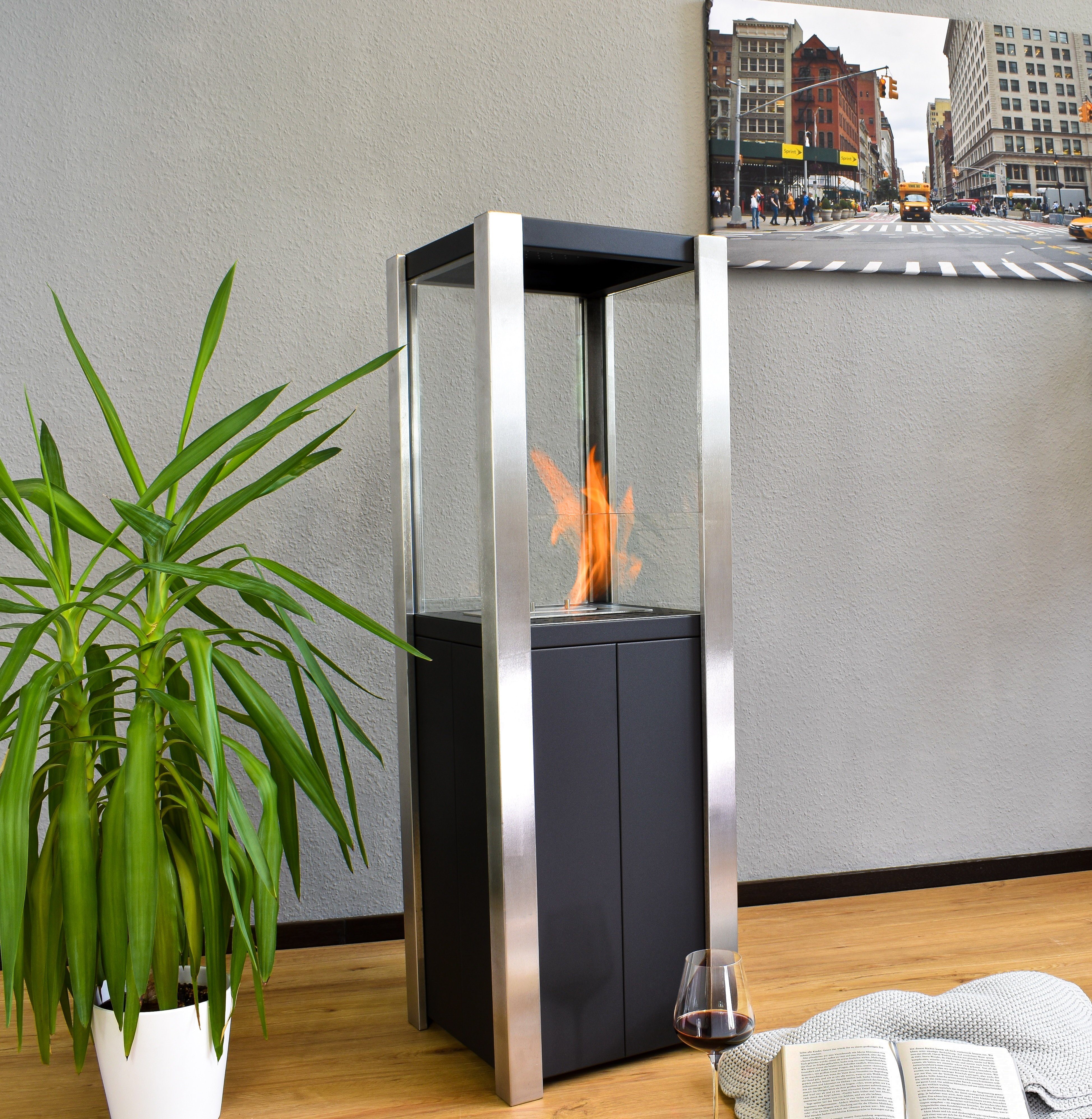 GLOW FIRE Echtfeuer-Dekokamin Ethanolkamin Stockholm Bioethanol Kamin, Kami günstig online kaufen