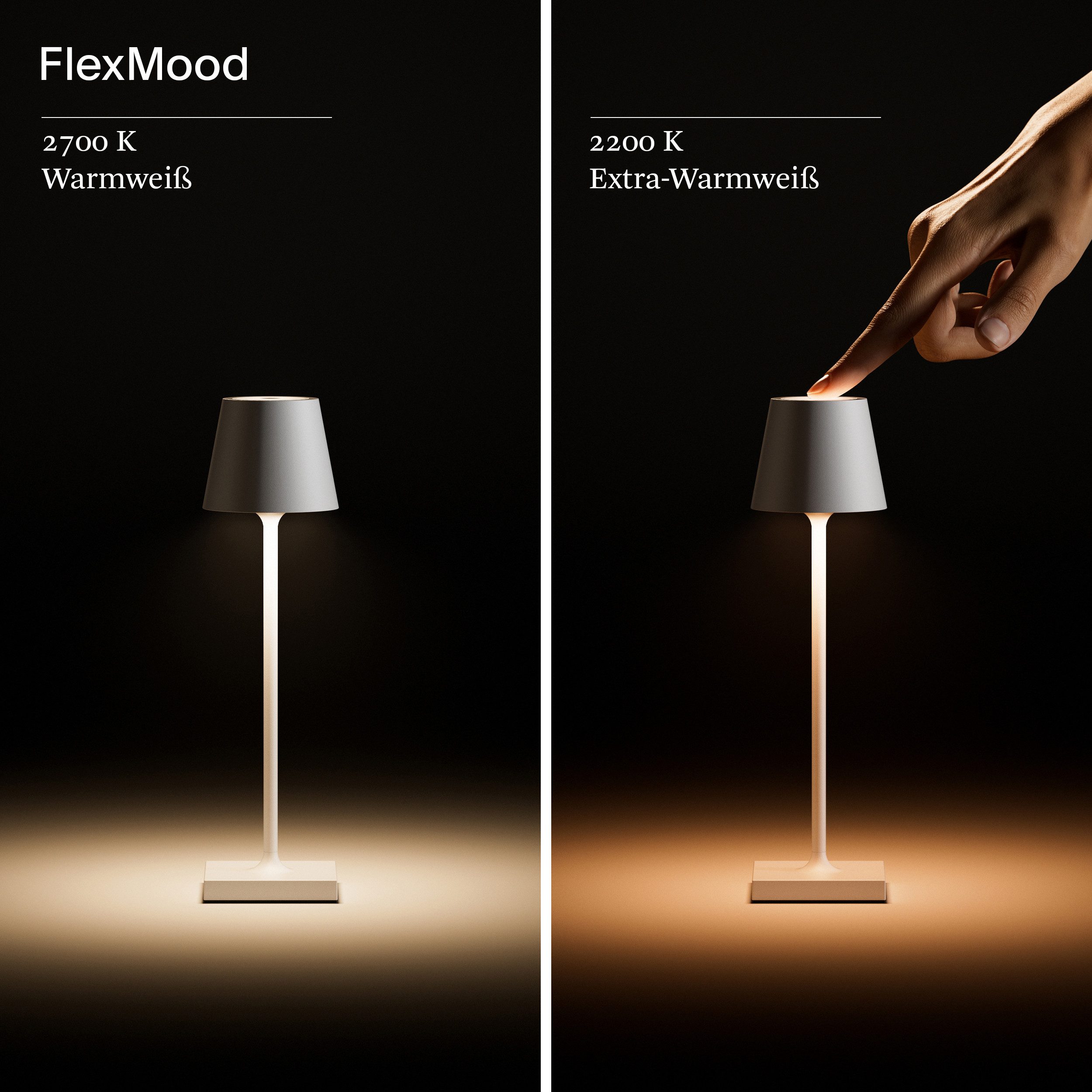 SIGOR LED Tischleuchte Stilvolle Akku-Tischlampe Nuindie günstig online kaufen