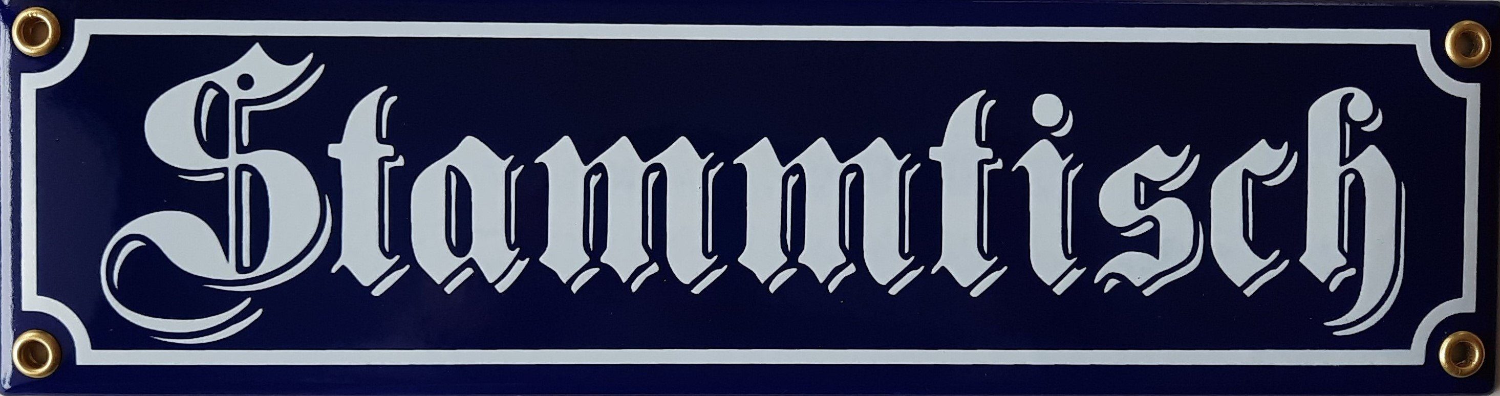 Elina Email Schilder Metallschild Stammtisch, (Emaille/Email)