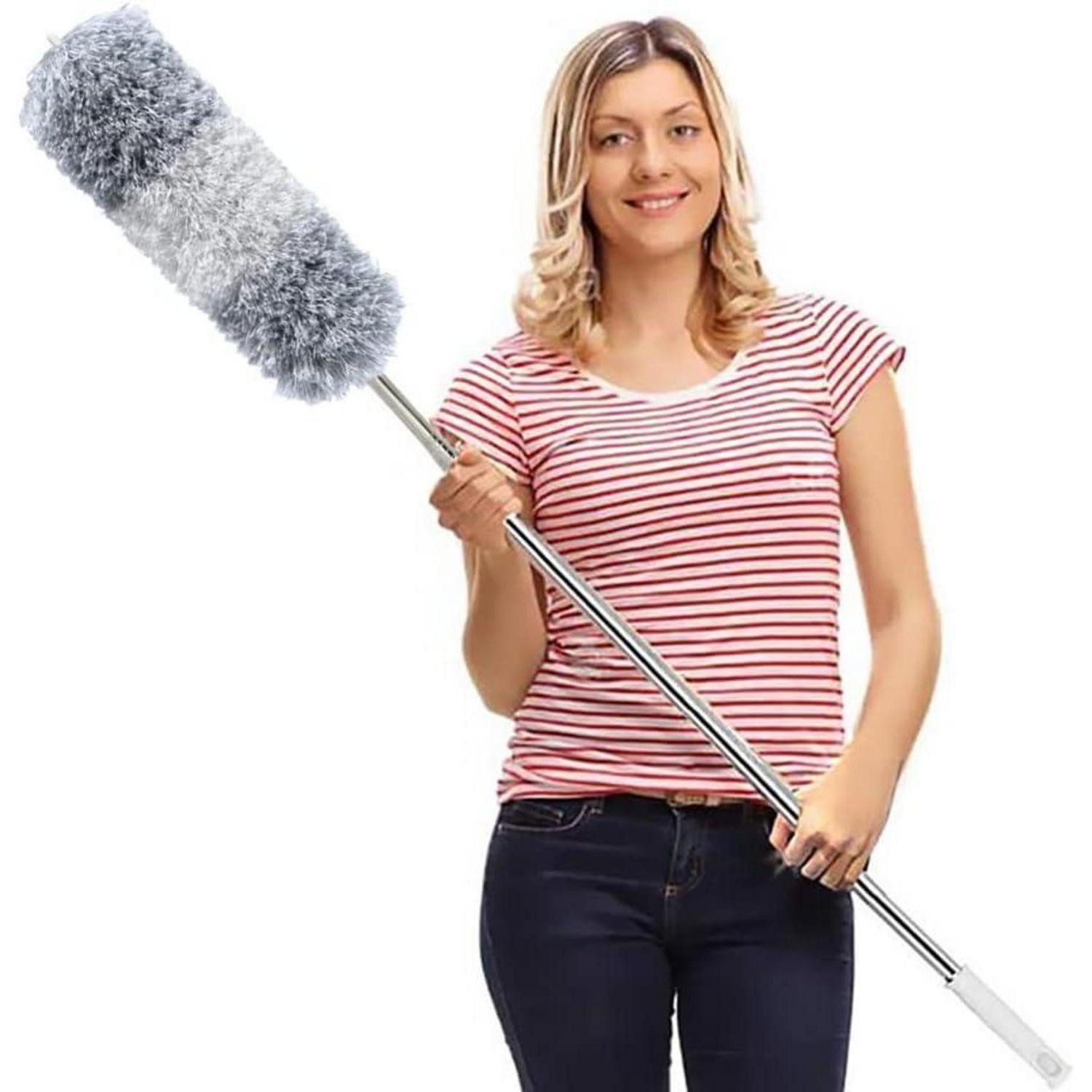 LuxusKollektion Staubwedel Teleskop-Staubwedel Mikrofaser schwenkbar 240cm