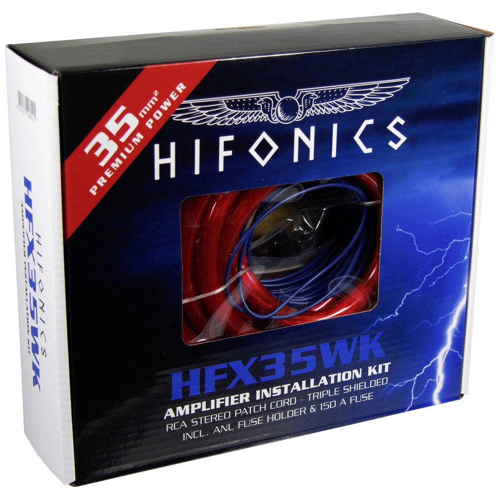 Hifonics Kabelverbinder-Sortiment Hifonics Car HiFi Stromkabel-Set 35 mm², 35 mm², 0.5 mm²