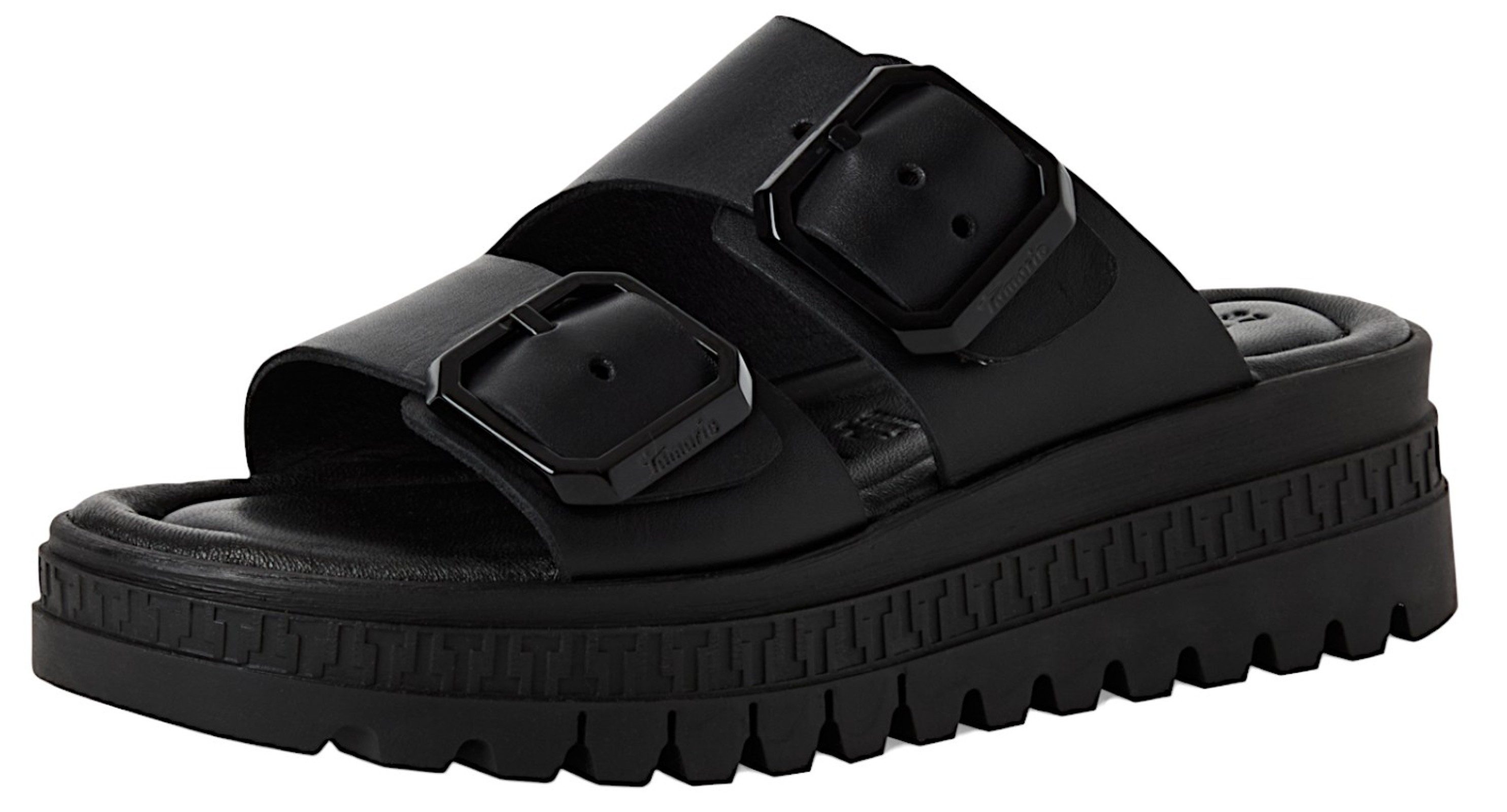 Tamaris 1-27202-44 003 Black Leather Sandale günstig online kaufen