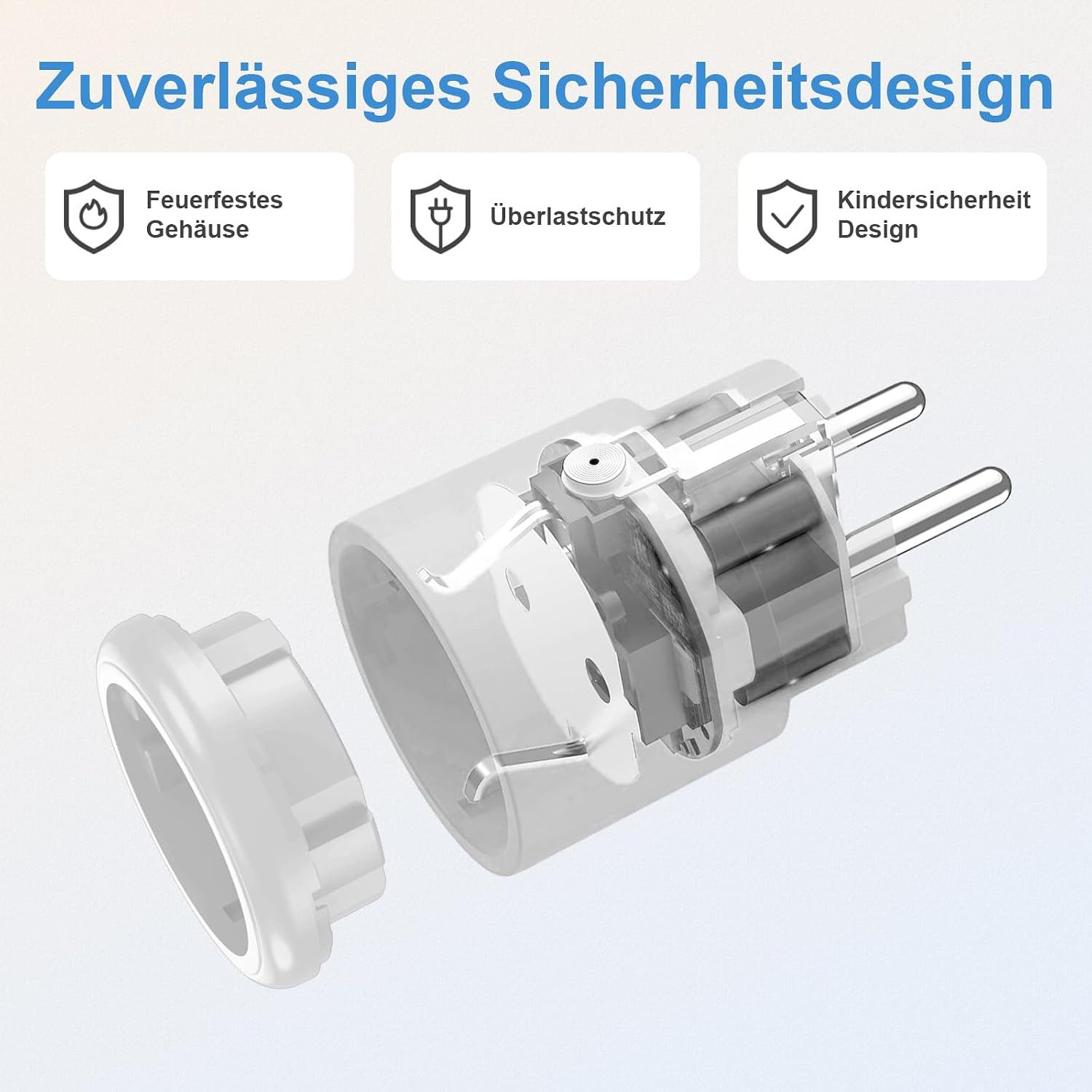 AIMAX WLAN-Steckdose WLAN Steckdose mit Strommessung Smart Plug Alexa 16A