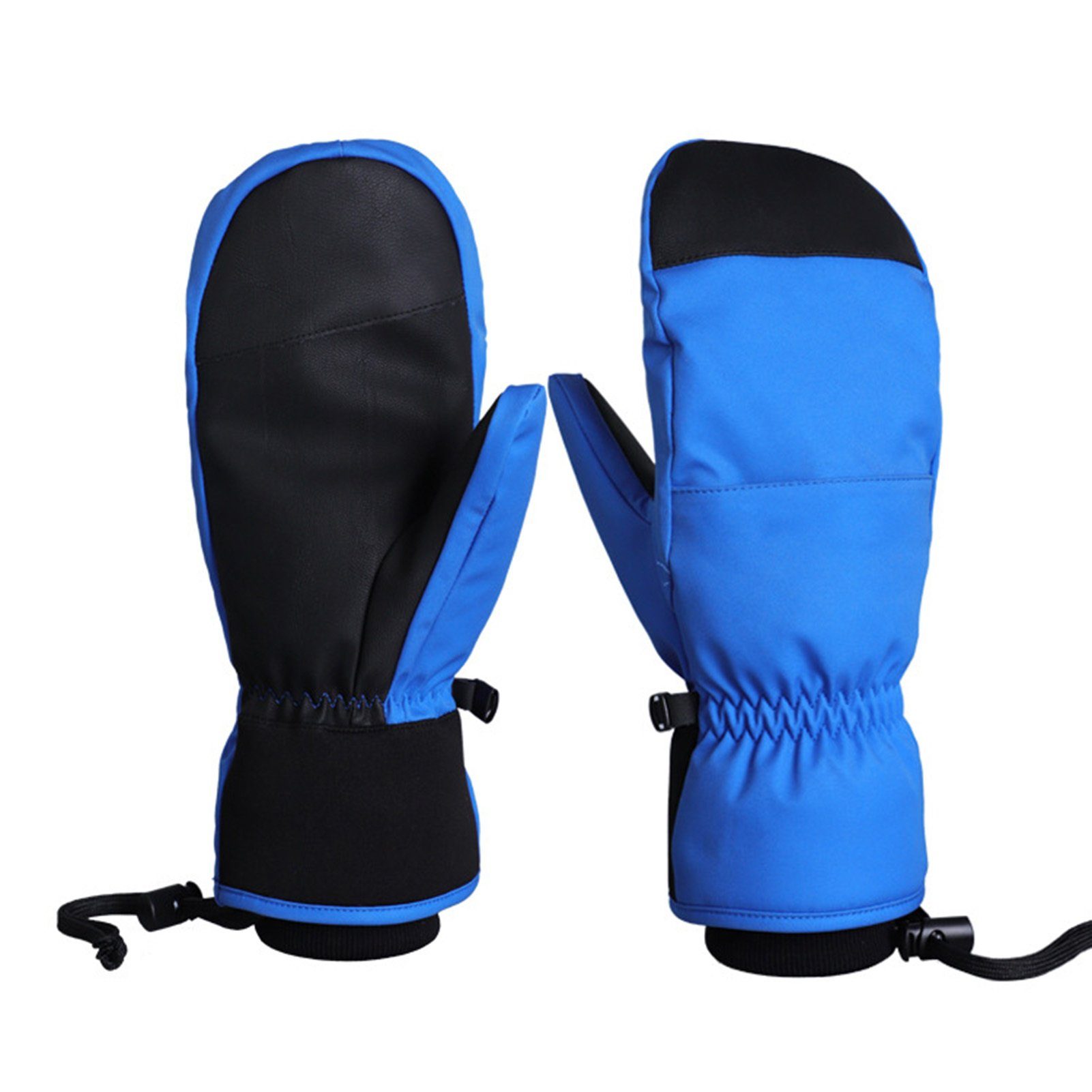 Blusmart Skihandschuhe Verdickte Innere 5-Finger-Skihandschuhe, Leitfähige blue