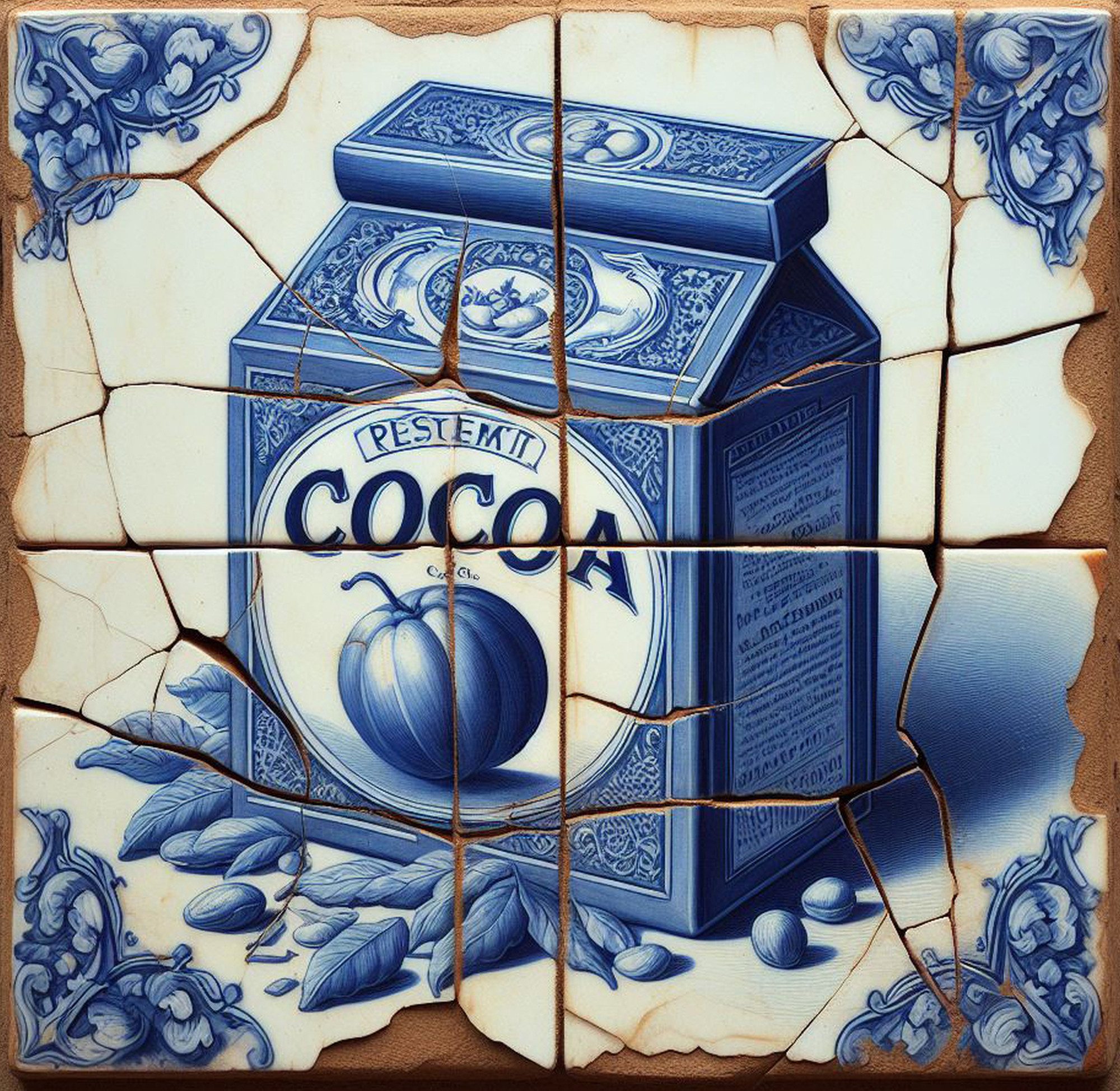 Luc Best Kunstdruck Cocoa Delfter Giclée – Limited Edition FineArt-Druck auf Museumspapier, Cocoa, Wandbild - handsigniert, nummeriert, gestempelt, Echtheitszertifikat