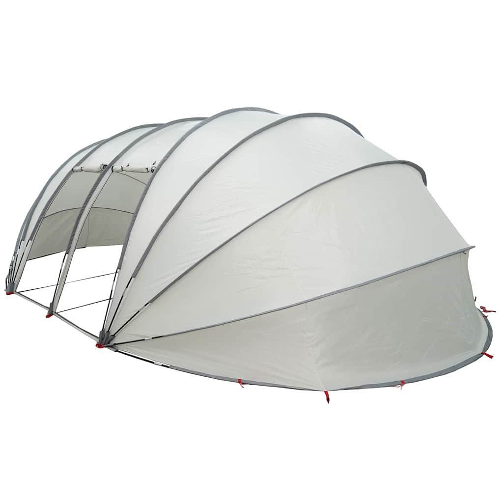 vidaXL Poolüberdachung, Poolzelt Kuppel Grau 538 x 440 x 204 cm