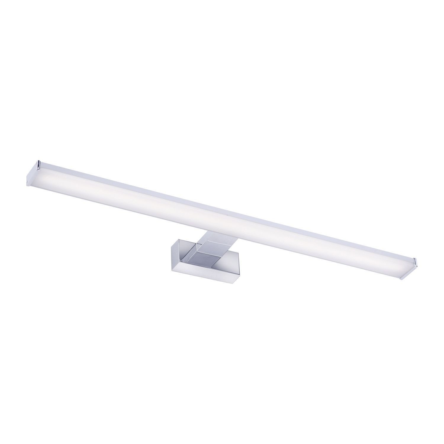 Licht-Erlebnisse Wandleuchte AMSTEL, LED fest integriert, Neutralweiß, Metall LED B: 60 cm Chrom länglich neutralweißes Licht 4000 K 1550 lm