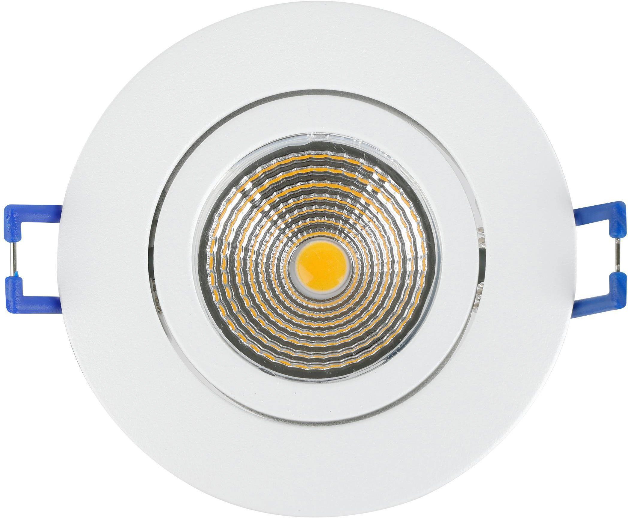 - weiß 6W Alu Warmweiß, in Warmweiß EGLO SALICETO, integriert, LED aus Deckenleuchte Deckenleuchte fest -