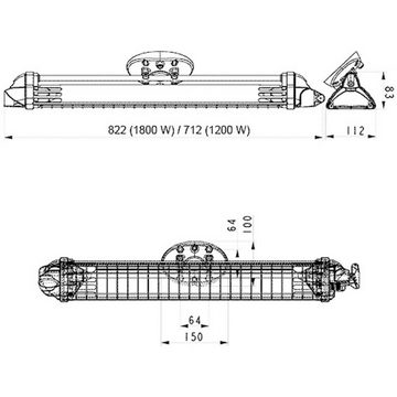 Mo-El Infrarotstrahler Halogen- Fiore 1800