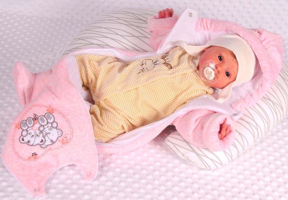 La Bortini Schneeoverall Baby Wagenanzug Nickioverall Overall Schneeanzug mit Bären kuschelig weich