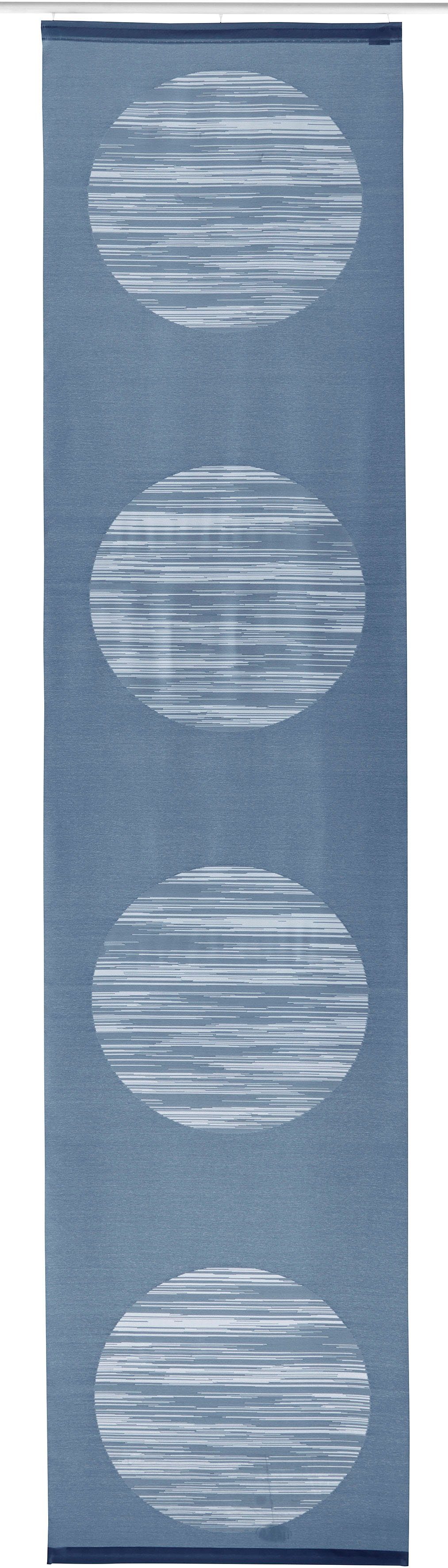 Schiebegardine Padova, Neutex blaugrau you!, Klettband Breite: 57 cm St), Befestigungszubehör, halbtransparent, (1 for Scherli, inkl