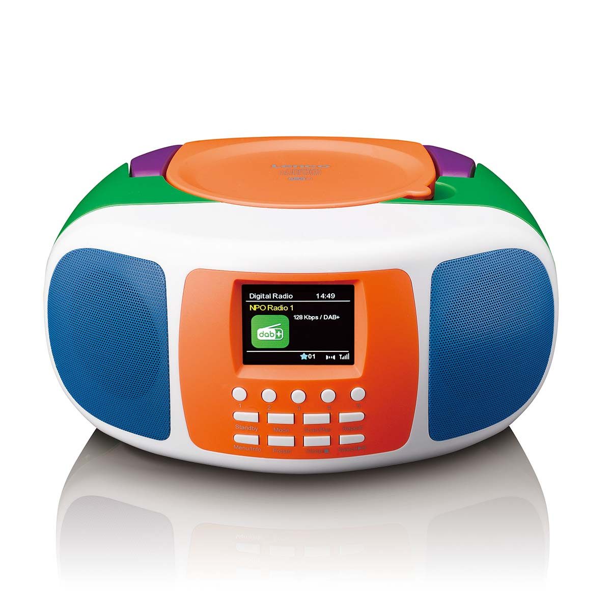 Lenco SCD-861KIDS Radio (Tragbares Radio, 4 W, Bluetooth-Streaming, DAB+, FM-Radio, CD-Wiedergabe, Weckfunktion)