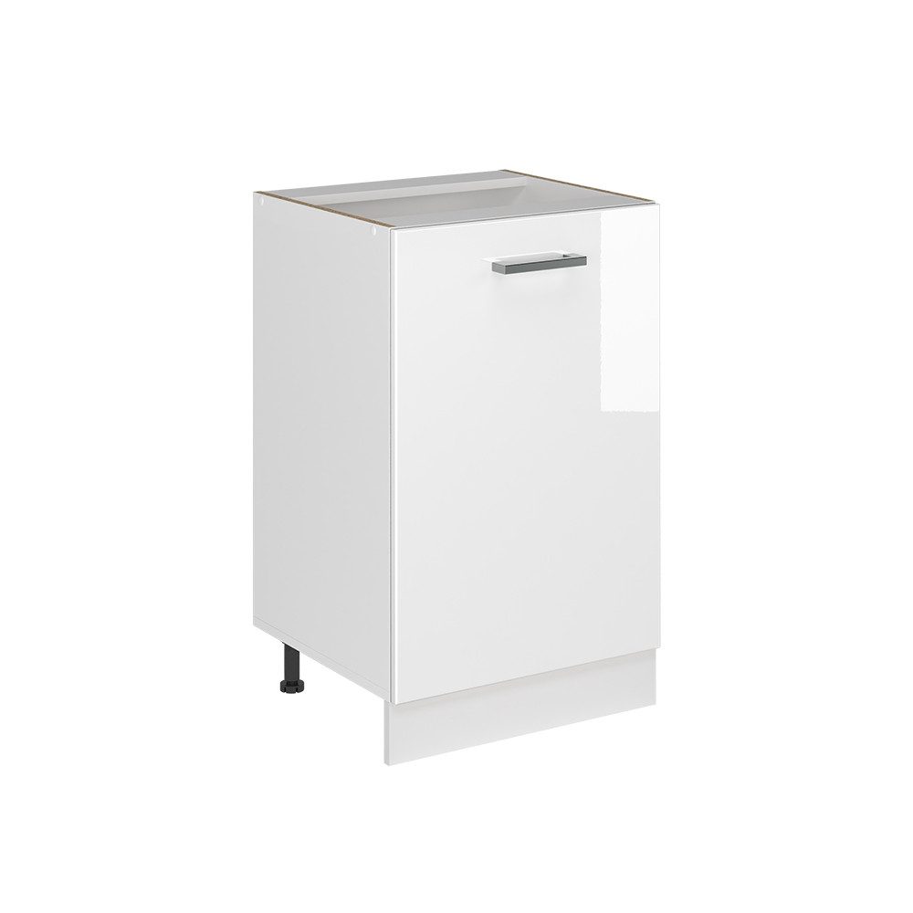 Vicco Unterschrank R-Line, Weiß Hochglanz/Weiß, 50 cm ohne Arbeitsplatte (1-St)