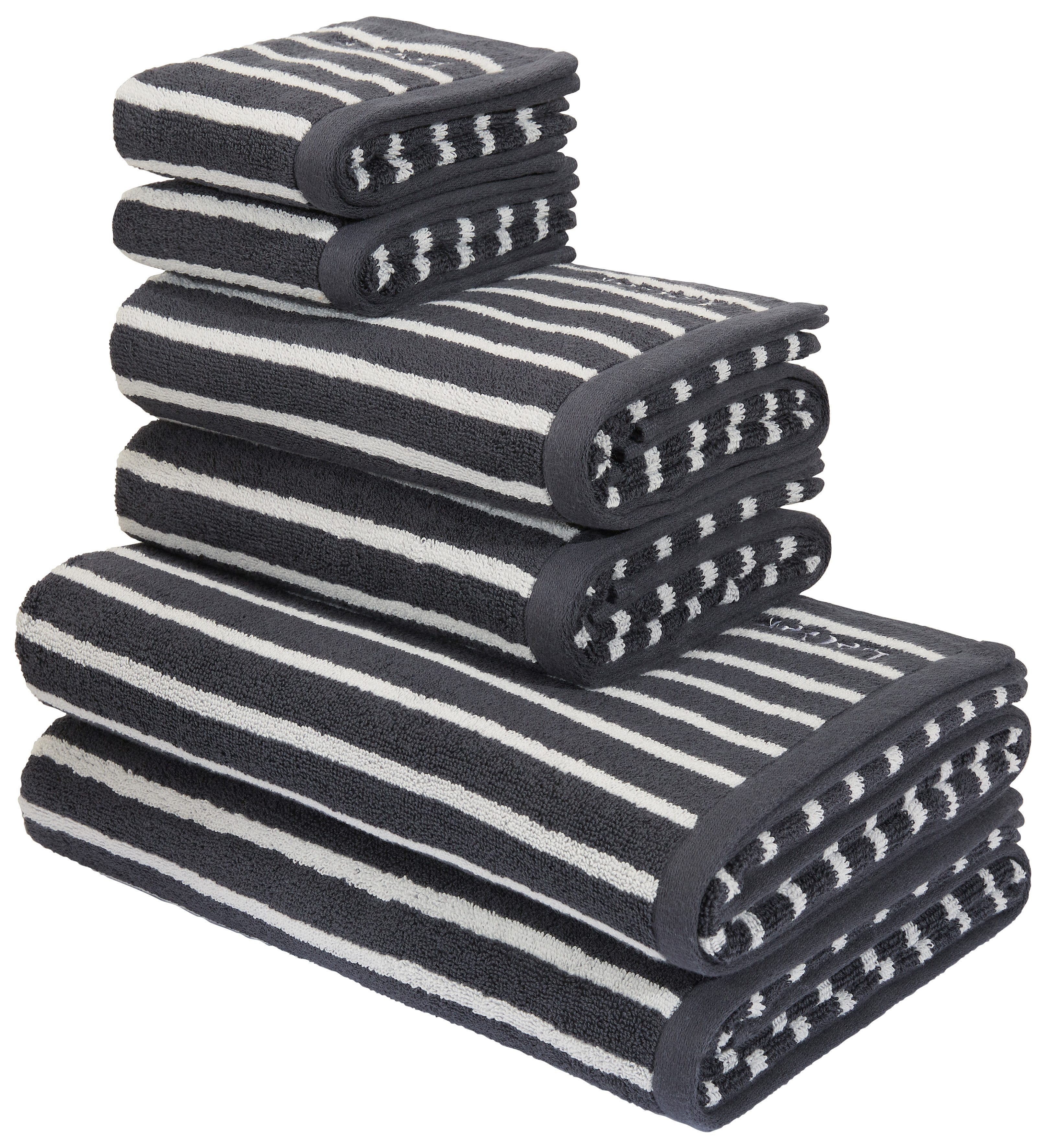 LeGer Home by Lena Gercke Handtuch Set Tamsin, Duschtücher, Handtücher, Gästetücher, Premium 500 gr/m², Frottier (Set, 6-St), mit Logostikerei, 100% Baumwolle,  – Bild 3 von 5