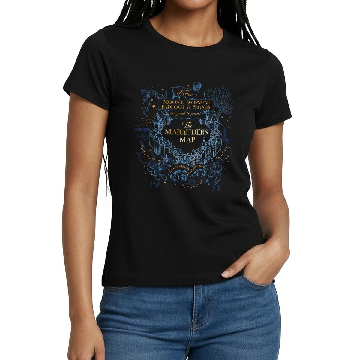 T-Shirt Harry Potter The Marauder's Map Frauen T-Shirt