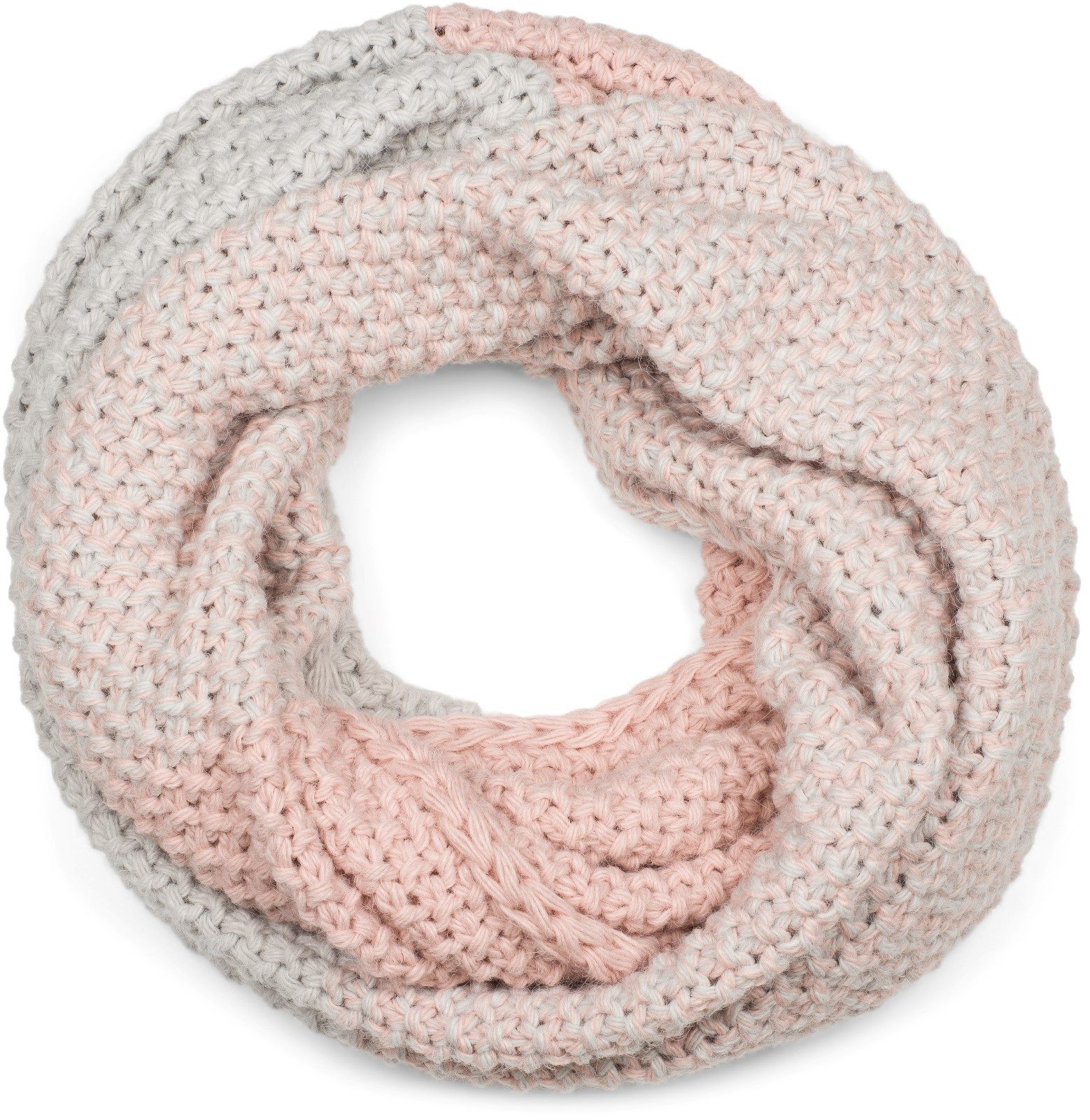 styleBREAKER Strickschal 2-Farbiges Ombré Strick Loop, (1-St)