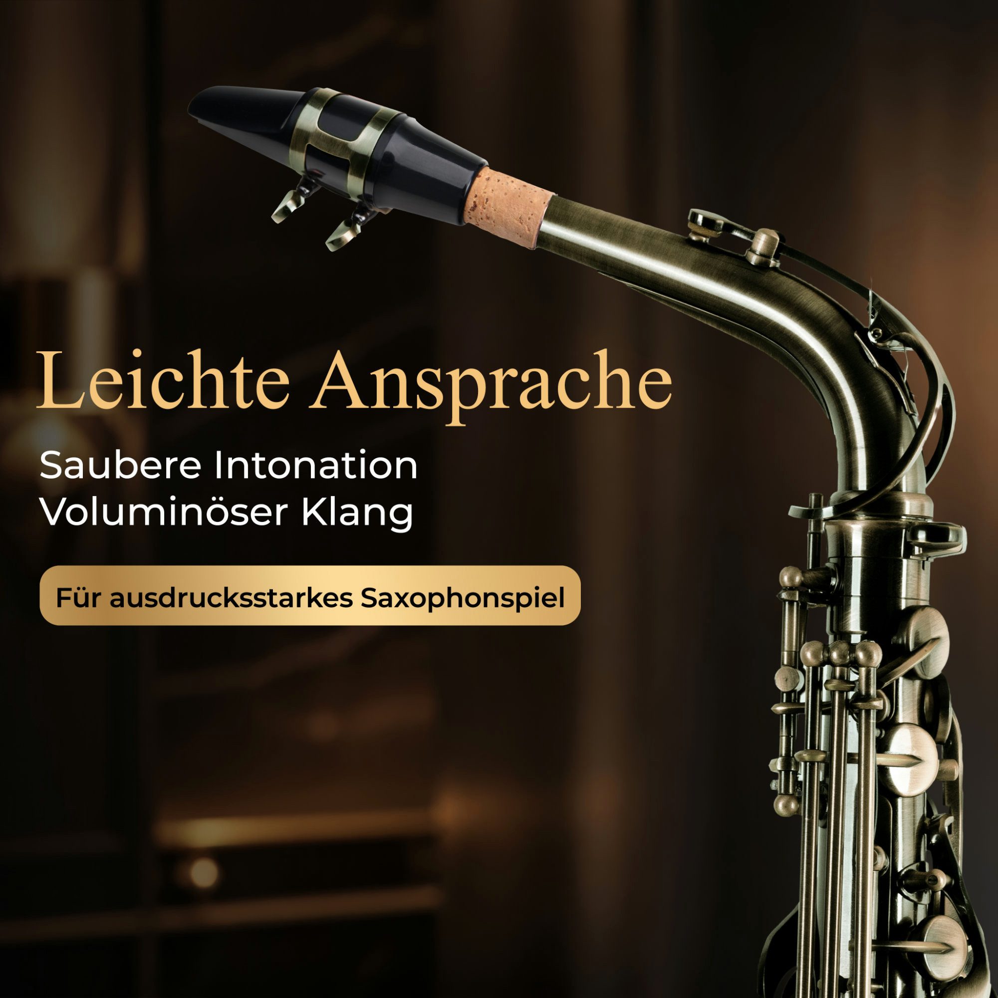 Classic Cantabile Saxophon - Alt Saxophon, Alto Sax, 5-St., Set mit Koffer & Zubehör, Altsaxophon mit Hoch-Fis-Klappen