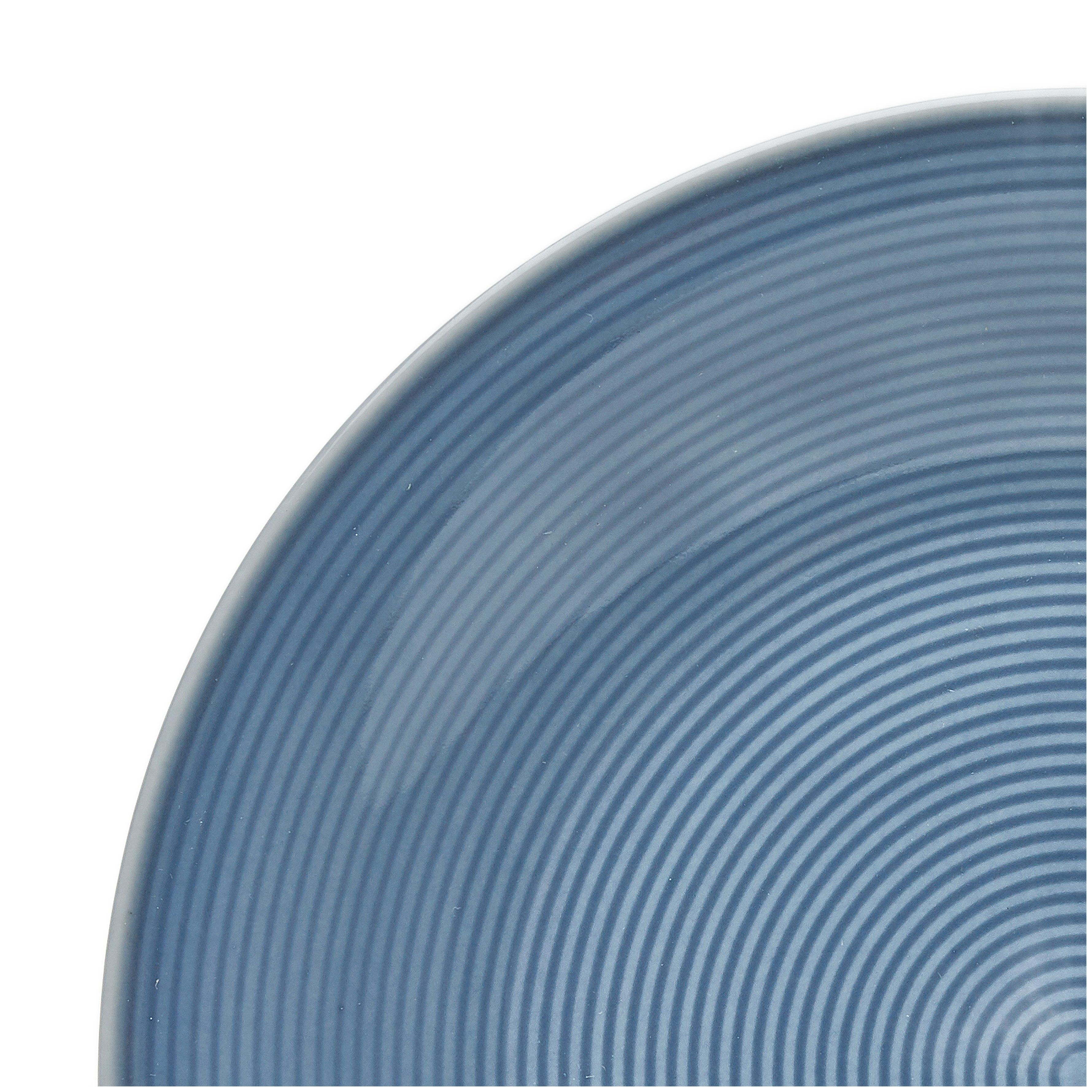 van Well Dessertteller Teller Set, Jive, Teller 21 cm, 6 Stück, (6 St), dezentes Spiraldekor, spülmaschinen-und mikrowellengeeignet