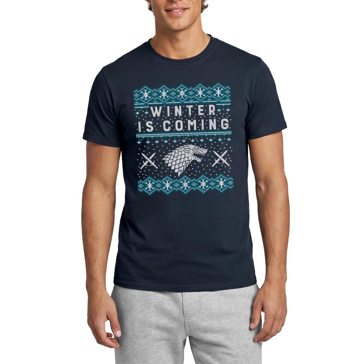 T-Shirt Game Of Thrones Winter Is Coming Weihnachtspulli Männer T-Shirt