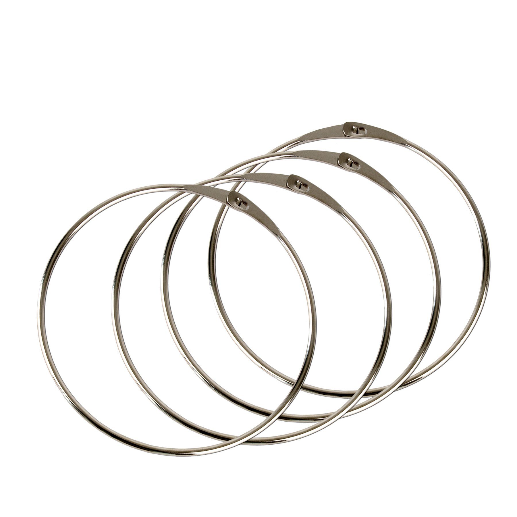 BigDean Schlüsselanhänger Warenring Schlüsselring 150mm mit Schnellverschluss (Set, 4-tlg., XXL Schlüsselring), Schnellverschluss, Retro, Stahl Verzinkt