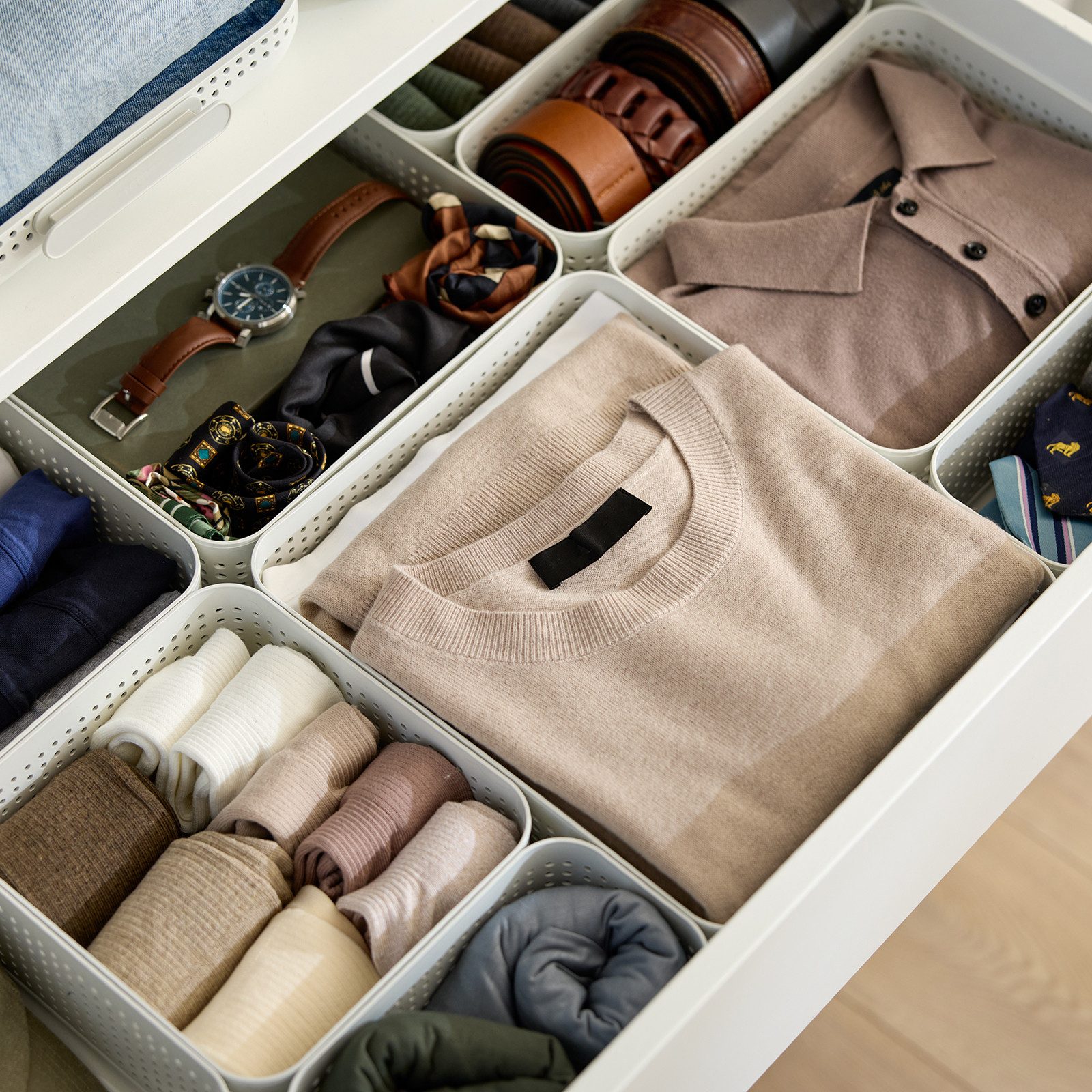 ROTHO Organizer WOP Organizer Set 8er XS bis XL für Schubladen und Schrank, Modulares Ordnungssystem für Schubladen und Kommoden