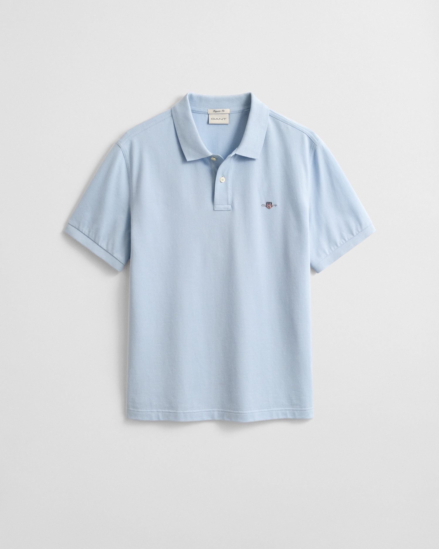 Gant Poloshirt REG SHIELD SS PIQUE POLO mit Logo und Flachstrickkragen 100% Baumwolle Pique – Bild 5 von 5