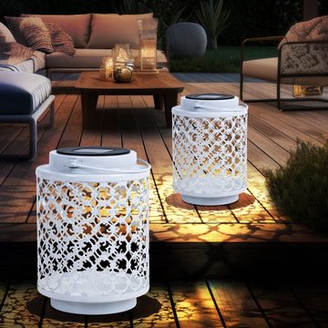 etc-shop LED Solarleuchte, LED-Leuchtmittel fest verbaut, Solarlampen für Außen Gartendeko Laterne orientalische