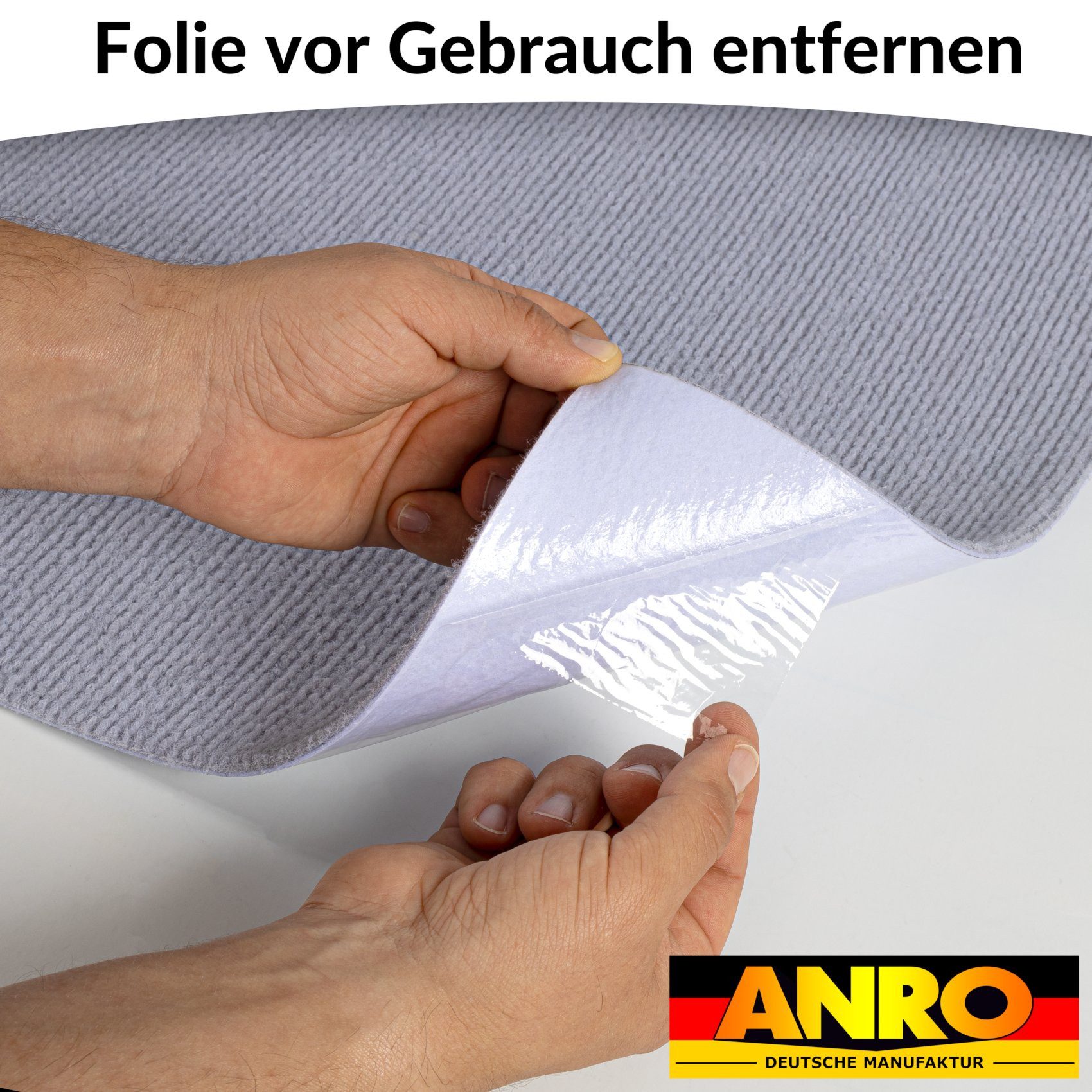 ANRO Bodenschutzmatte NEMESIS Bürostuhl Matte Teppich für Hartboden, Bodenschutz - gerollt, 1-St., Einzelpackung, geräuschdämpfend rutschfest Kurzflor 120x90cm  – Bild 5 von 5