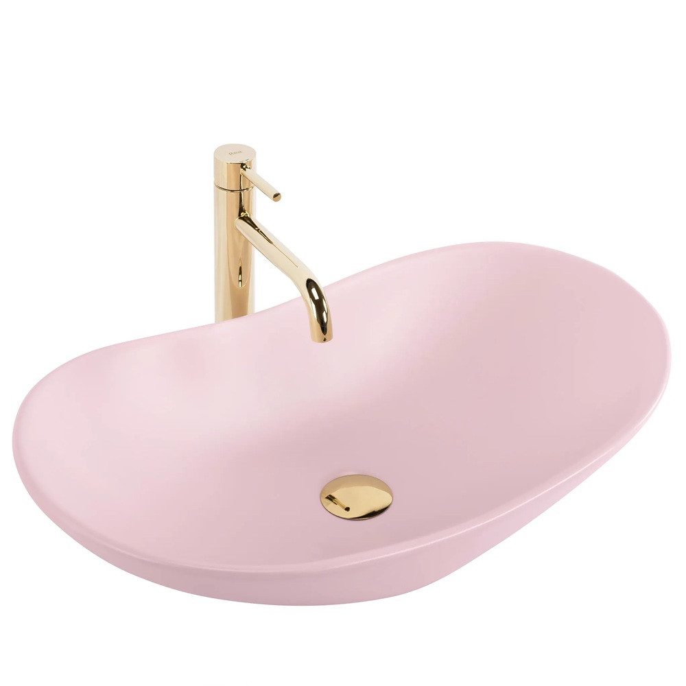 wohnwerk.idee Aufsatzwaschbecken Waschbecken Waschtisch Design Pink Blau Grün Olive Matt
