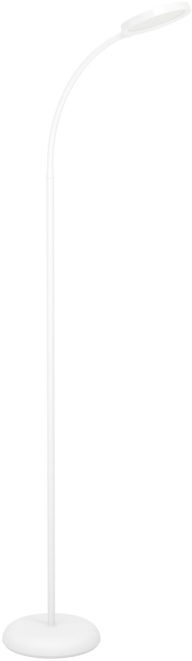 EGLO Stehlampe LAURO Stehlampe - Kunststoff - LED - 1X5,5W - IP20, CCT - über Fernbedienung, Dimmfunktion, Farbwechsel, Nachtlichtfunktion, mehrere Helligkeitsstufen, LED fest integriert, Neutralweiß, Kaltweiß, Warmweiß, Standleuchte, Wohnzimmer, Schlafzimmer, Esszimmer, L45 x B21 x H132 cm