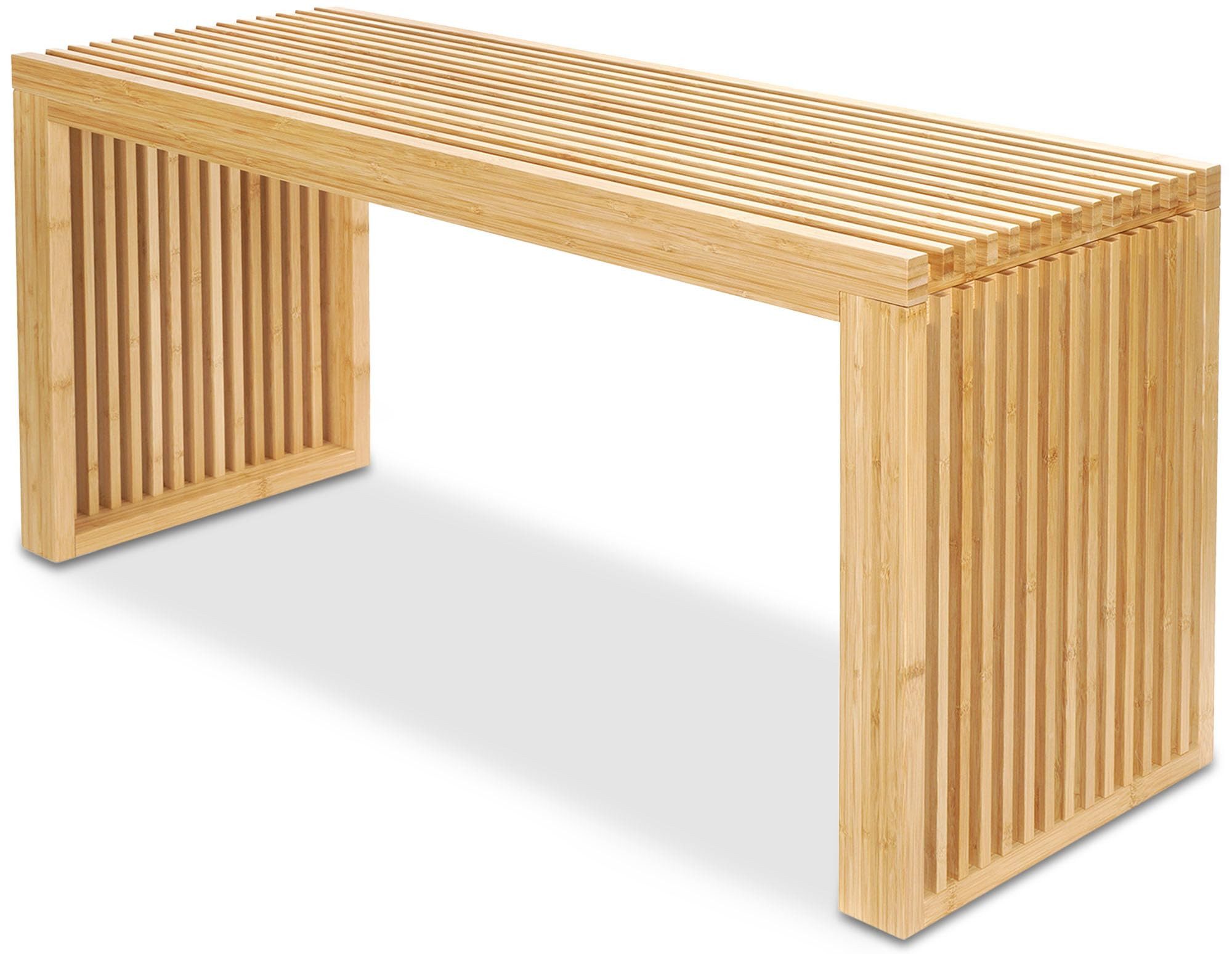 MyFatGorilla Sitzbank aus Bambus – stabile Holzbank ohne Lehne, 90x33x43 cm (Für Flur, Bad, Küche, Esszimmer oder Schlafzimmer), Bis 250 kg belastbar