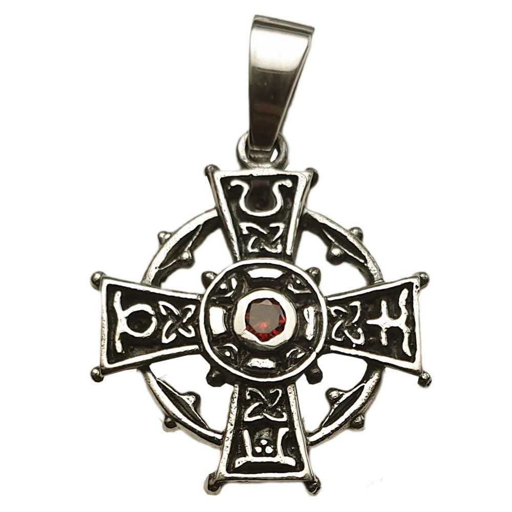 Kreuzanhänger Keltisches Rad-Kreuz Schmuck Anhänger 925er Silber - Kreuze - 26x19mm
