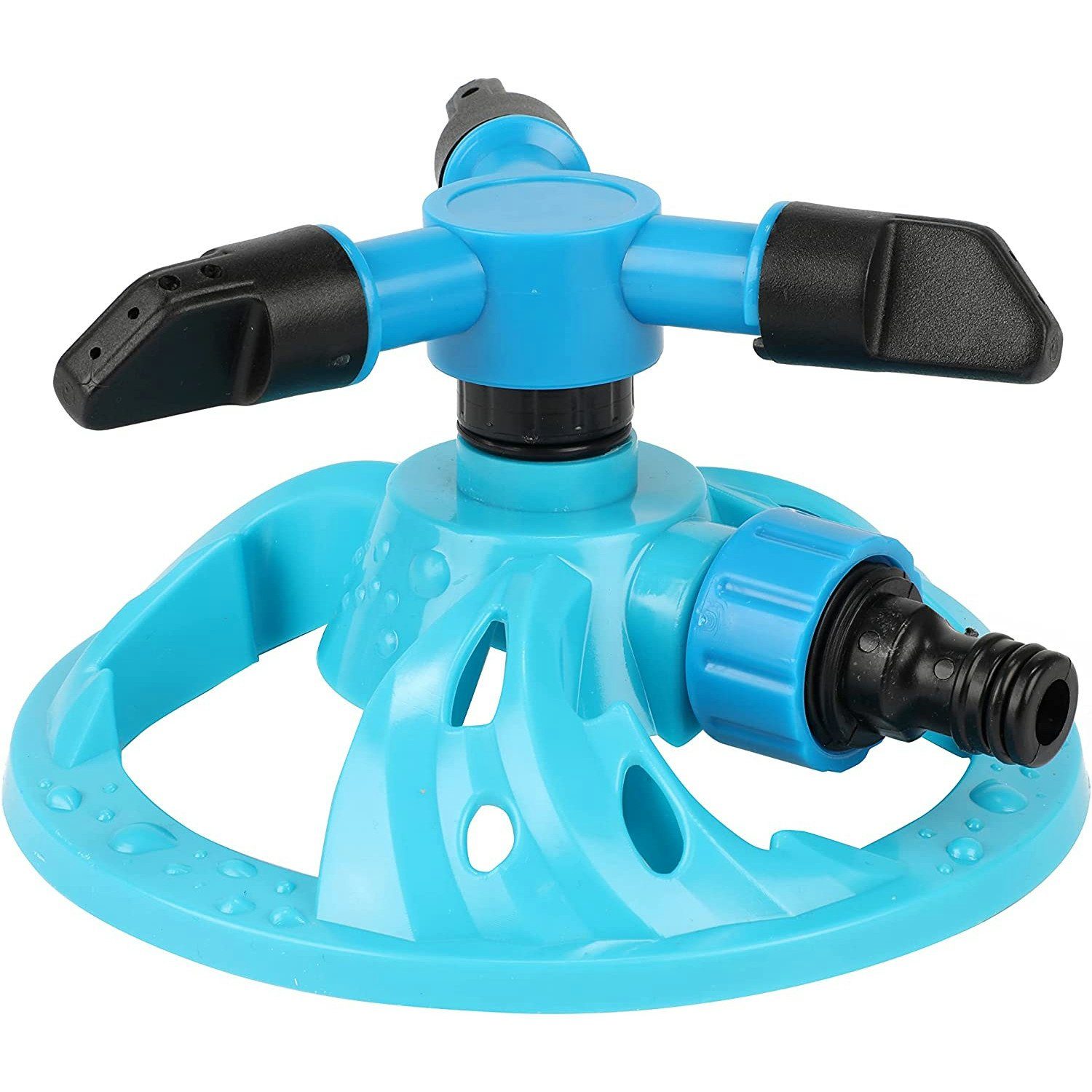 Toi-Toys Spiel-Wassersprenkler SPLASH Wassersprinkler (blau, drehend), mit Universalanschluss für Gartenschläuche