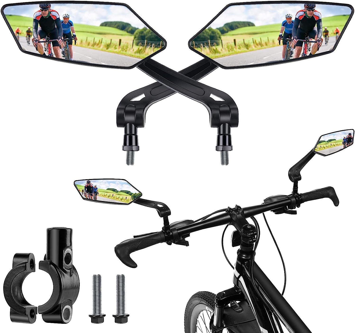 Fahrradspiegel Fahrradspiegel,extra große Spiegelfläche,schlagfestes Echtglas