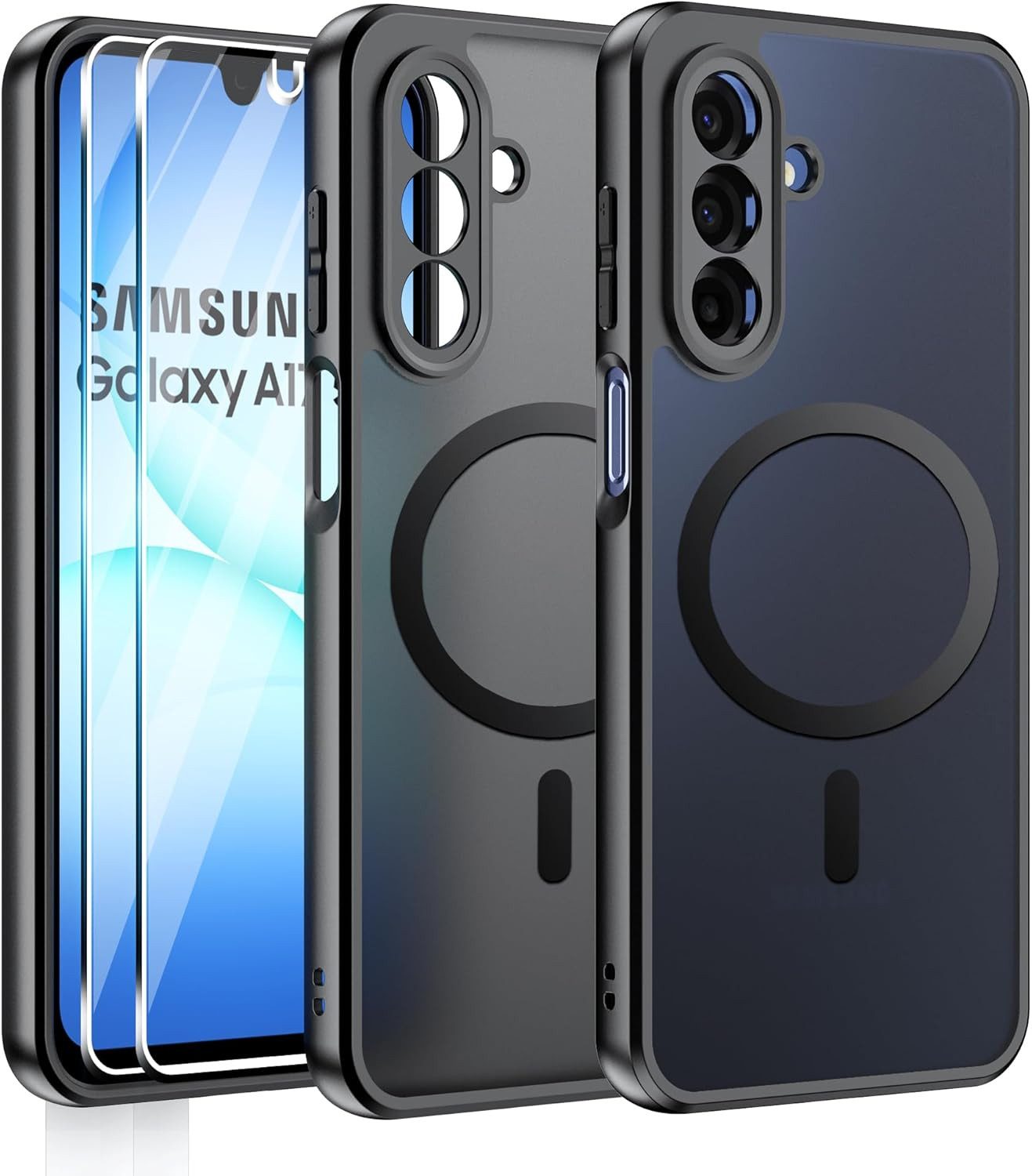 MSM Handyhülle Hülle + 2X Schutzglas für Samsung Galaxy A17 5G Panzerfolie MagSafe