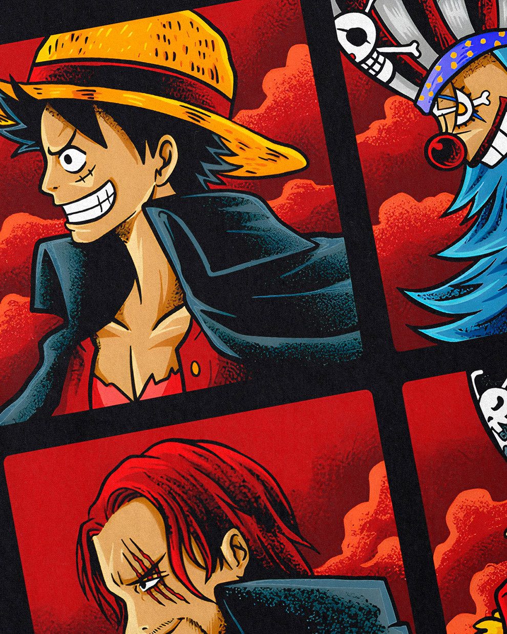 style3 T-Shirt Four Emperors one piece japan anime luffy manga ruffy günstig online kaufen