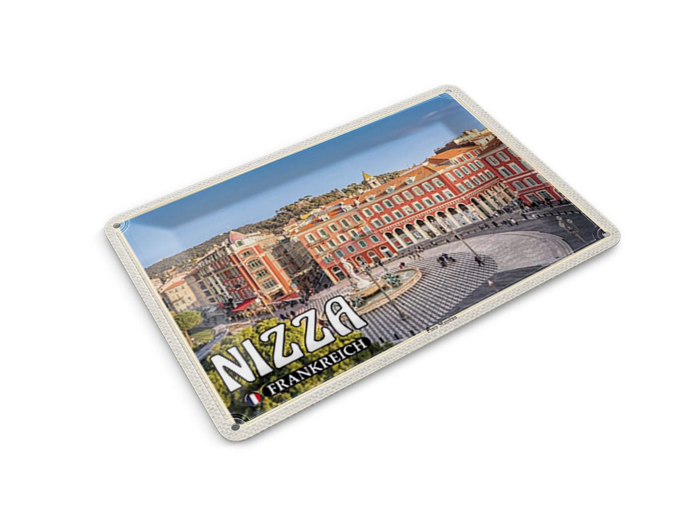 Femer GmbH Postkarte Reise 14x10 cm Nizza Frankreich Place Masséna Hauptplatz, unfrankiert